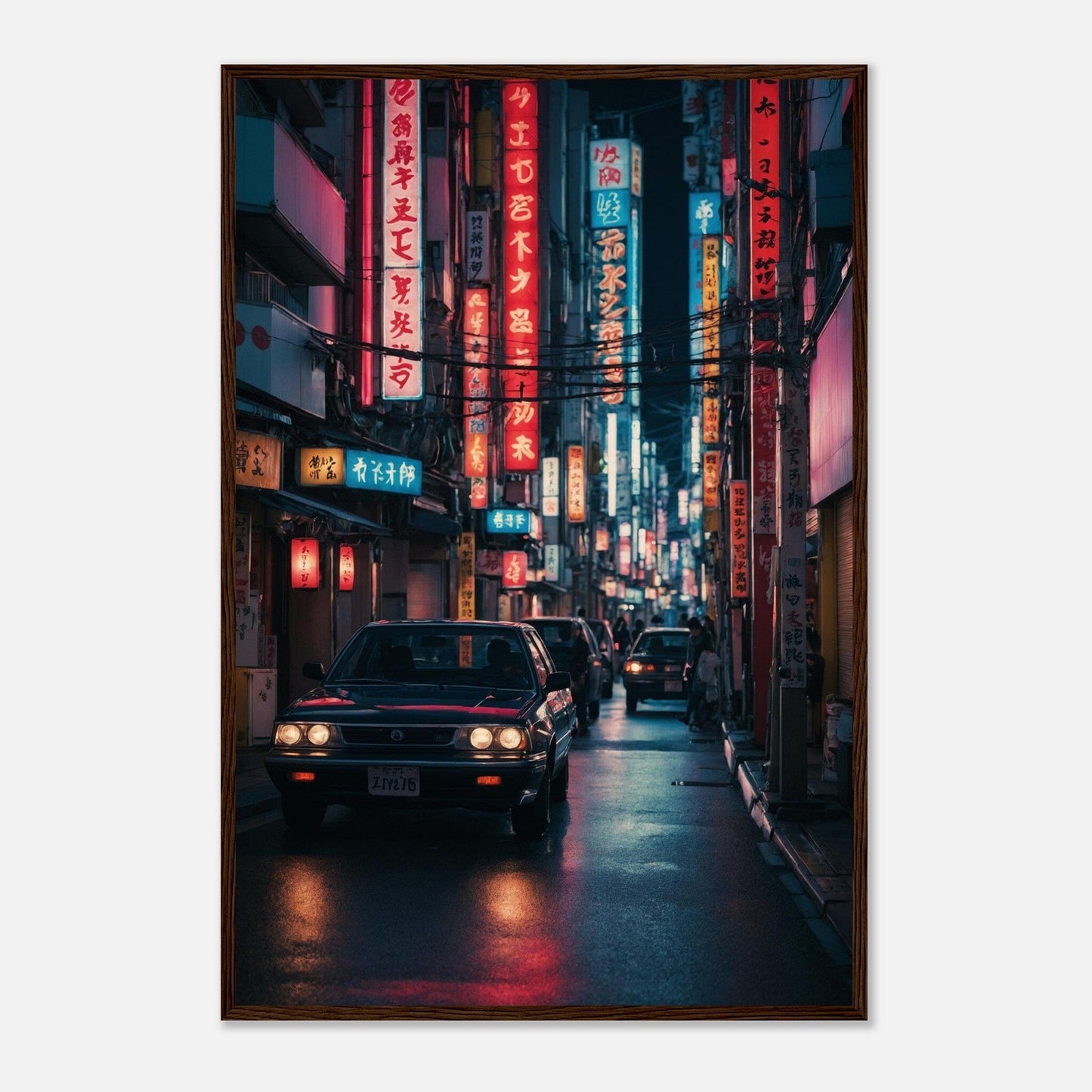 Premium Matte Paper Wooden Framed Poster - Exklusive Kunst in stilvollen Holzrahmen Print Material Modern Masterpieces 60x90 cm / 24x36″ Dark wood frame 
