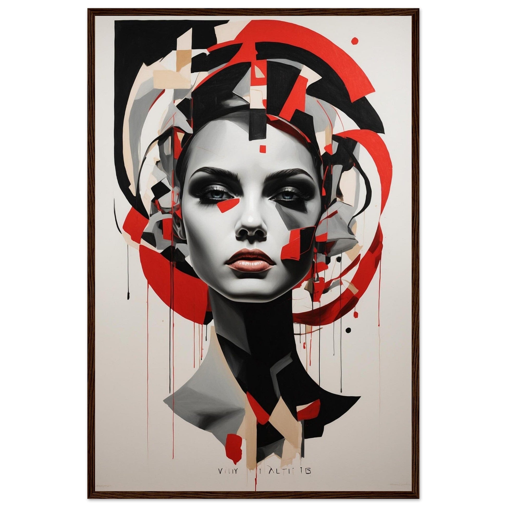 Premium Matte Paper Wooden Framed Poster - Exklusive Kunst in stilvollen Holzrahmen Print Material Modern Masterpieces 60x90 cm / 24x36″ Dark wood frame 
