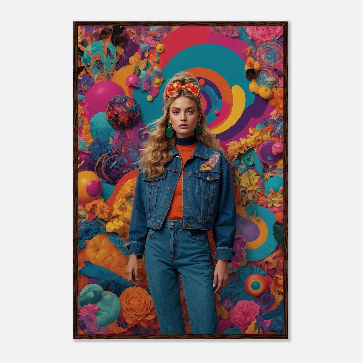 Premium Matte Paper Wooden Framed Poster - Exklusive Kunst in stilvollen Holzrahmen Print Material Modern Masterpieces 60x90 cm / 24x36″ Dark wood frame 