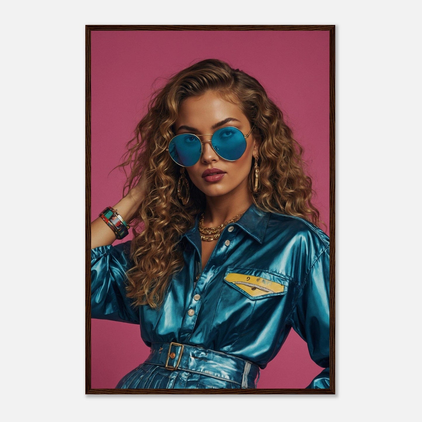 Premium Matte Paper Wooden Framed Poster - Exklusive Kunst in stilvollen Holzrahmen Print Material Modern Masterpieces 60x90 cm / 24x36″ Dark wood frame 