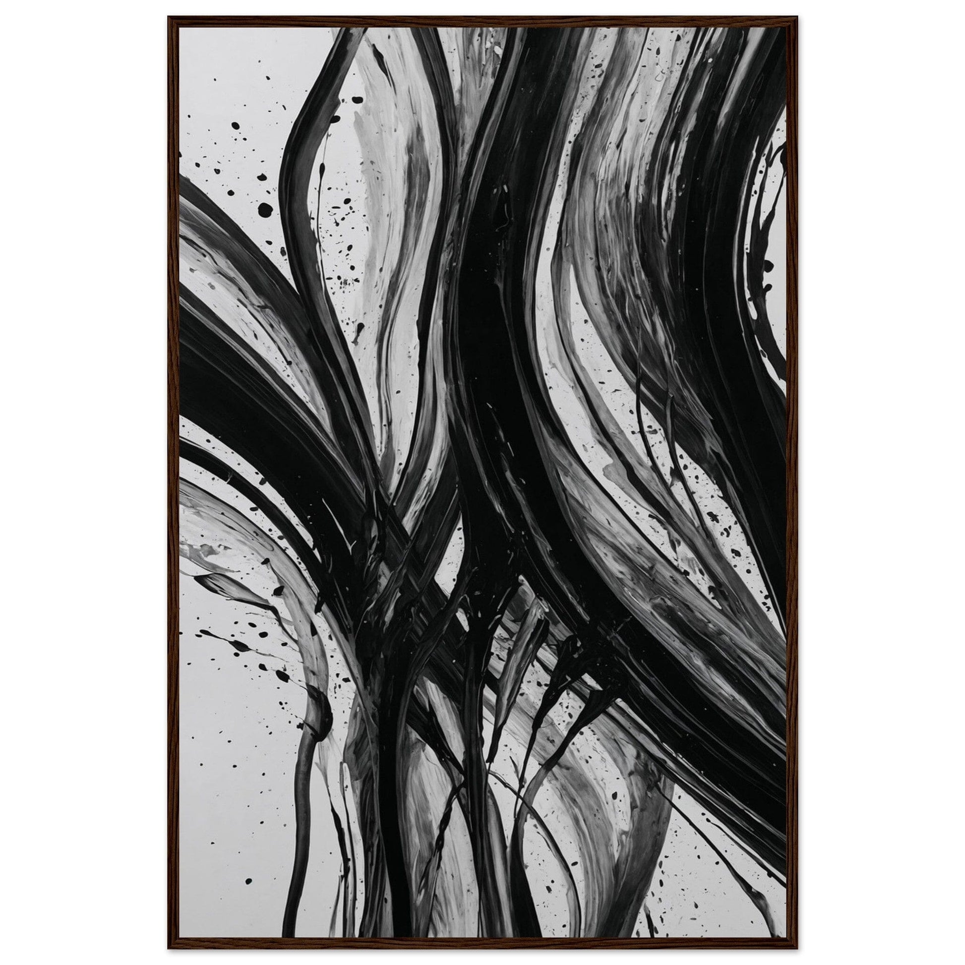 Premium Matte Paper Wooden Framed Poster - Exklusive Kunst in stilvollen Holzrahmen Print Material Modern Masterpieces 60x90 cm / 24x36″ Dark wood frame 