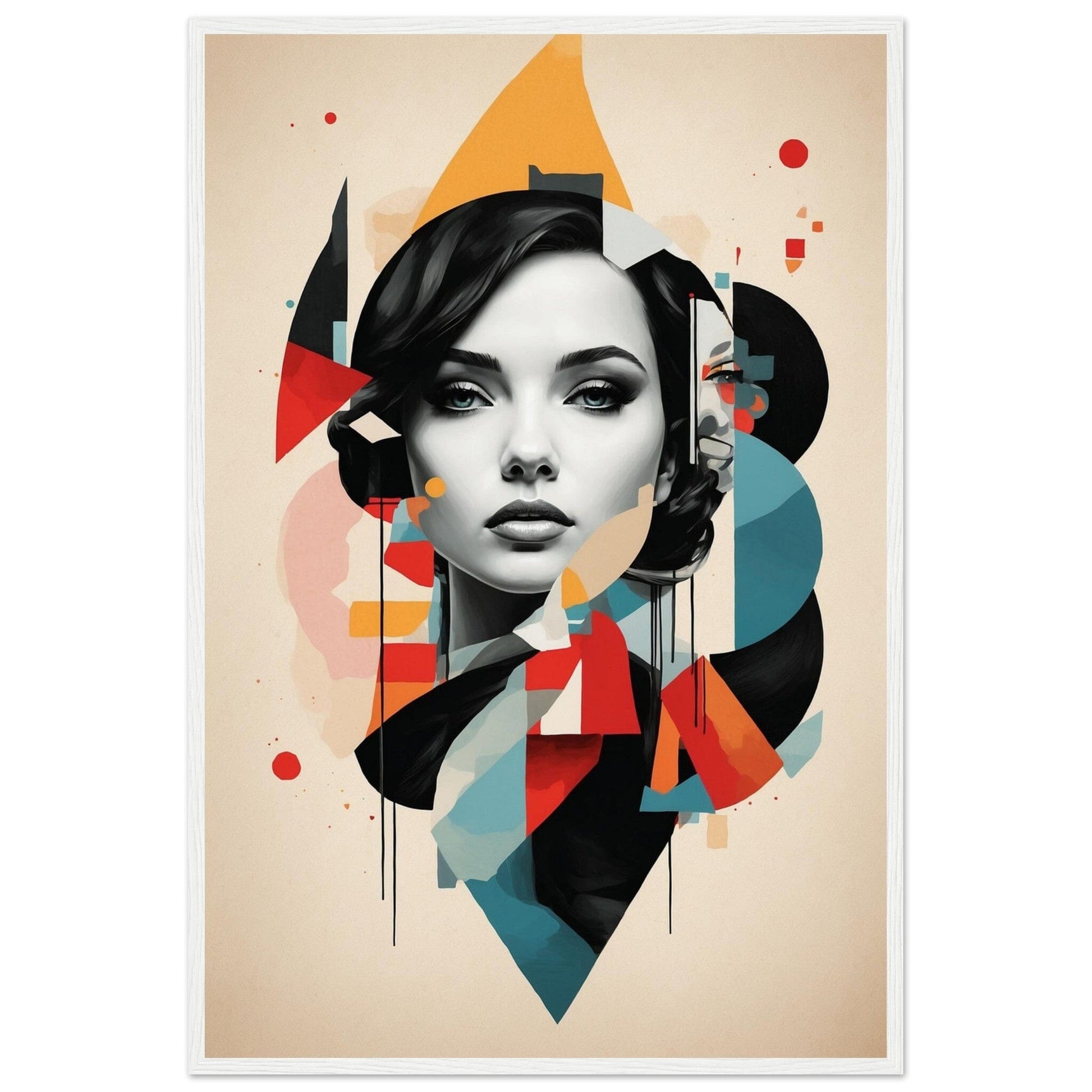 Premium Matte Paper Wooden Framed Poster - Exklusive Kunst in stilvollen Holzrahmen Print Material Modern Masterpieces 60x90 cm / 24x36″ White frame 