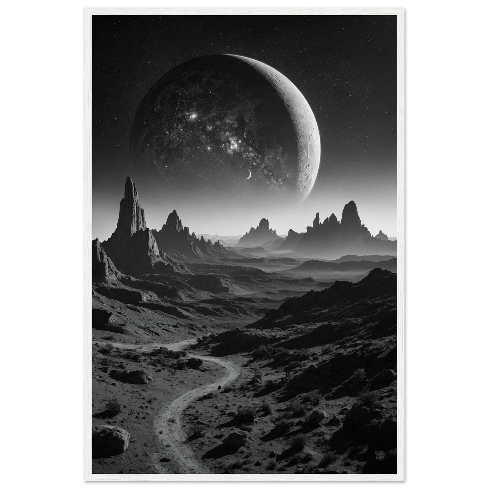 Premium Matte Paper Wooden Framed Poster - Exklusive Kunst in stilvollen Holzrahmen Print Material Modern Masterpieces 60x90 cm / 24x36″ White frame 