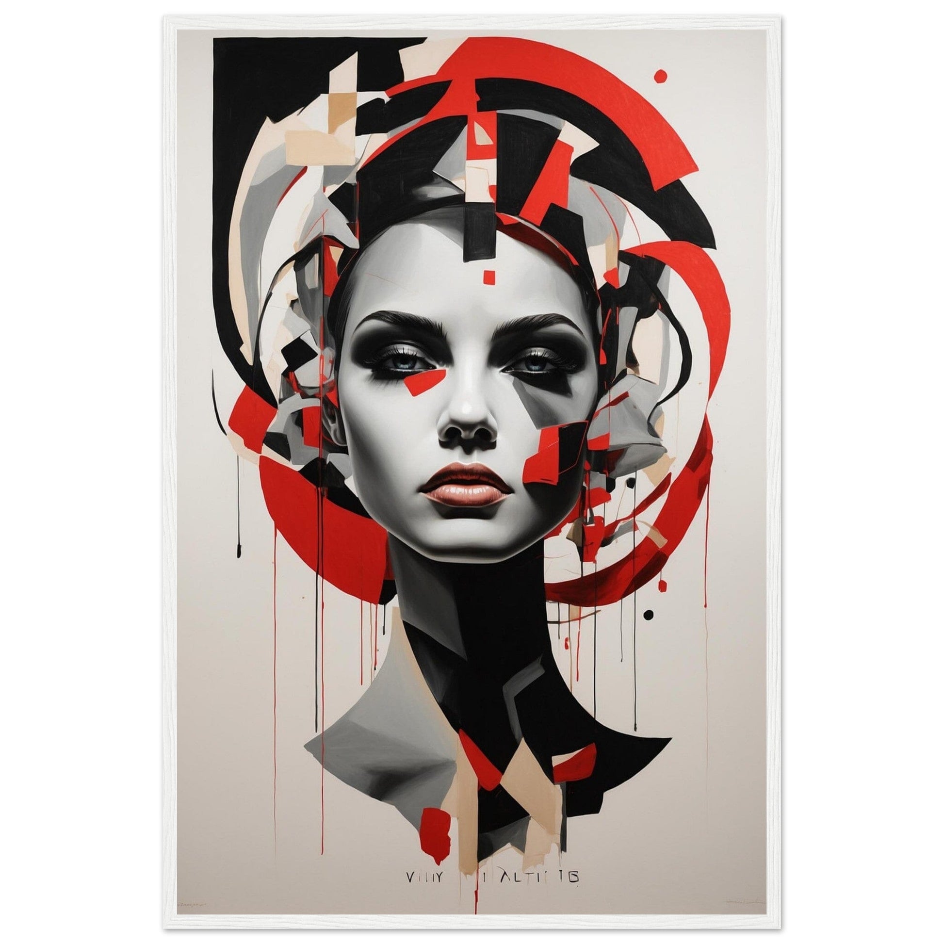 Premium Matte Paper Wooden Framed Poster - Exklusive Kunst in stilvollen Holzrahmen Print Material Modern Masterpieces 60x90 cm / 24x36″ White frame 