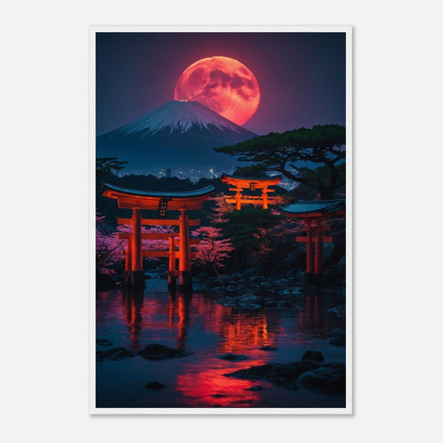 Premium Matte Paper Wooden Framed Poster - Exklusive Kunst in stilvollen Holzrahmen Print Material Modern Masterpieces 60x90 cm / 24x36″ White frame 