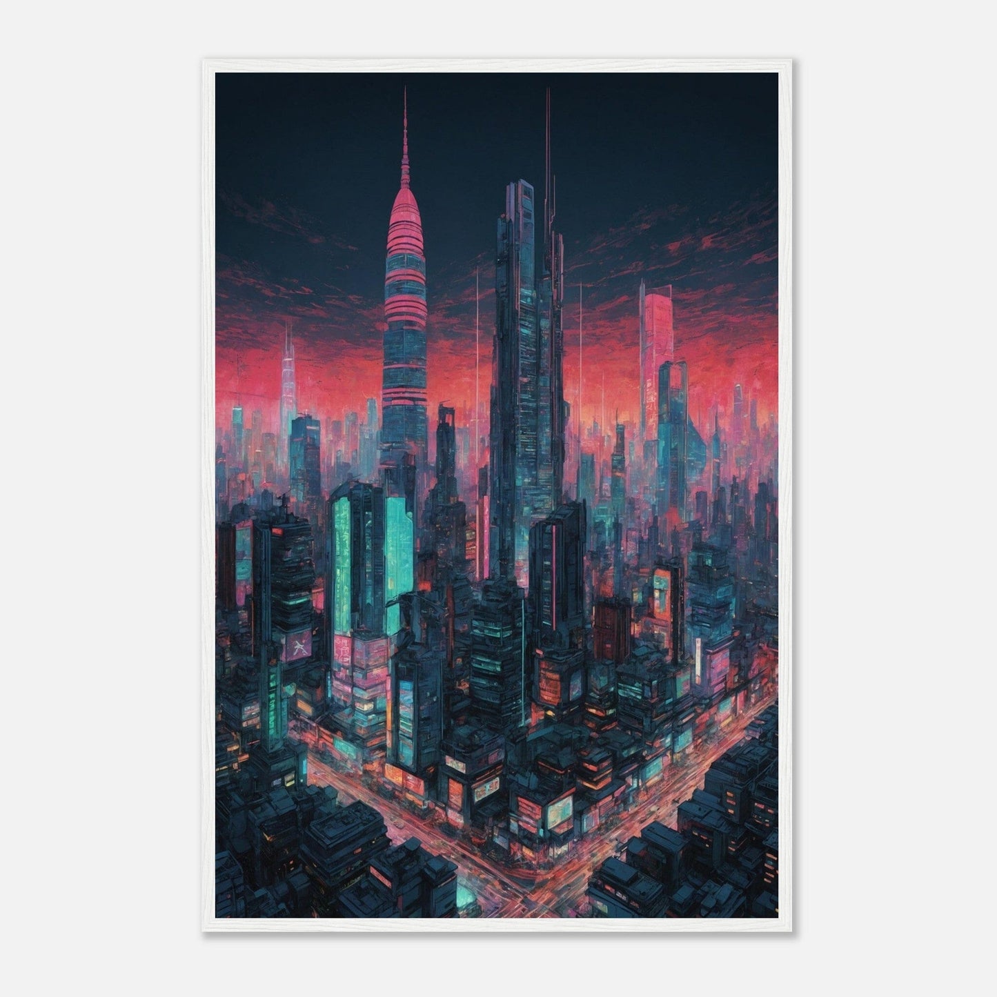 Premium Matte Paper Wooden Framed Poster - Exklusive Kunst in stilvollen Holzrahmen Print Material Modern Masterpieces 60x90 cm / 24x36″ White frame 