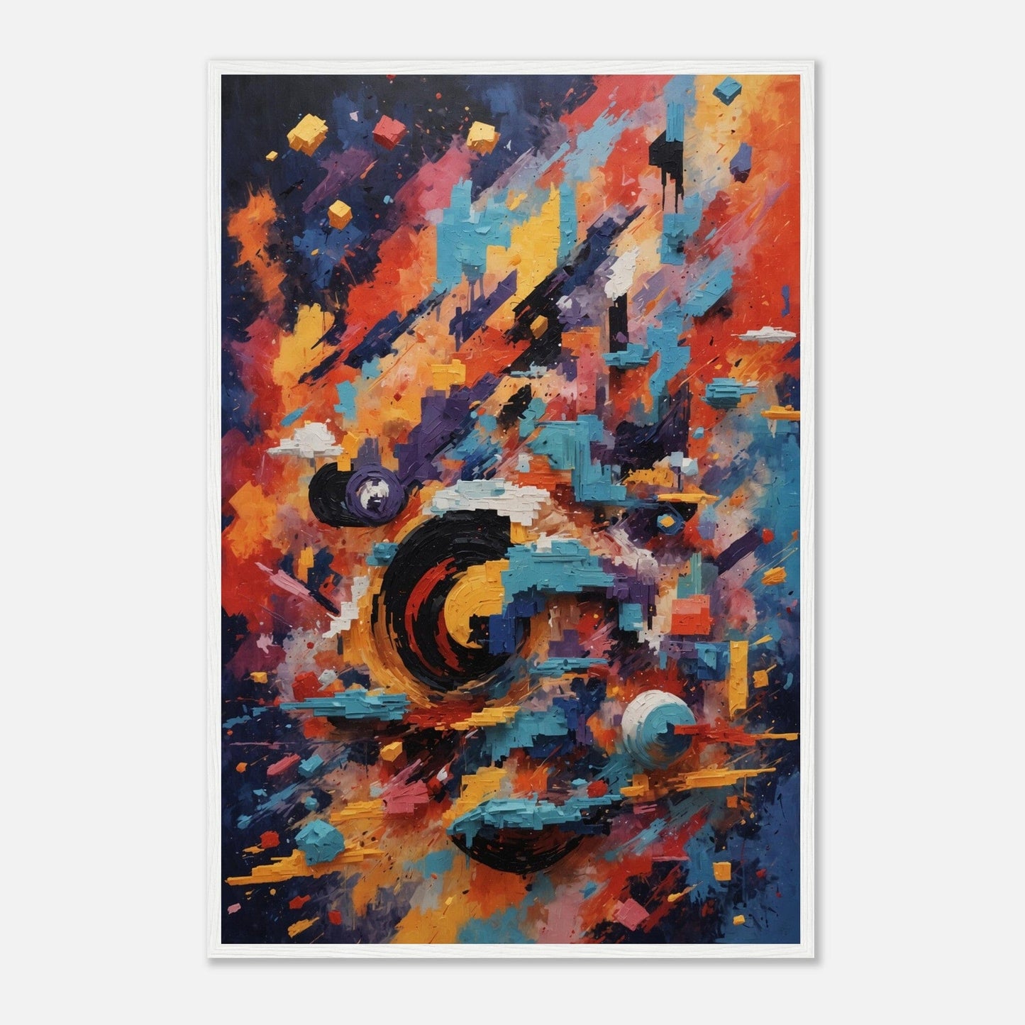 Premium Matte Paper Wooden Framed Poster - Exklusive Kunst in stilvollen Holzrahmen Print Material Modern Masterpieces 60x90 cm / 24x36″ White frame 