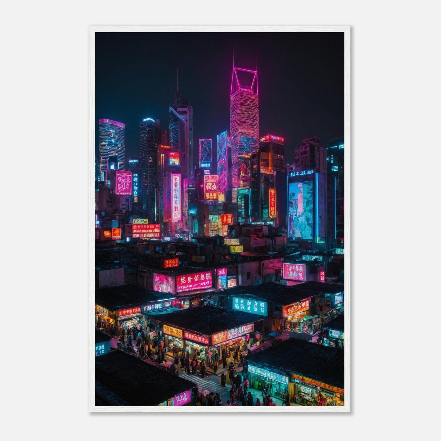 Premium Matte Paper Wooden Framed Poster - Exklusive Kunst in stilvollen Holzrahmen Print Material Modern Masterpieces 60x90 cm / 24x36″ White frame 