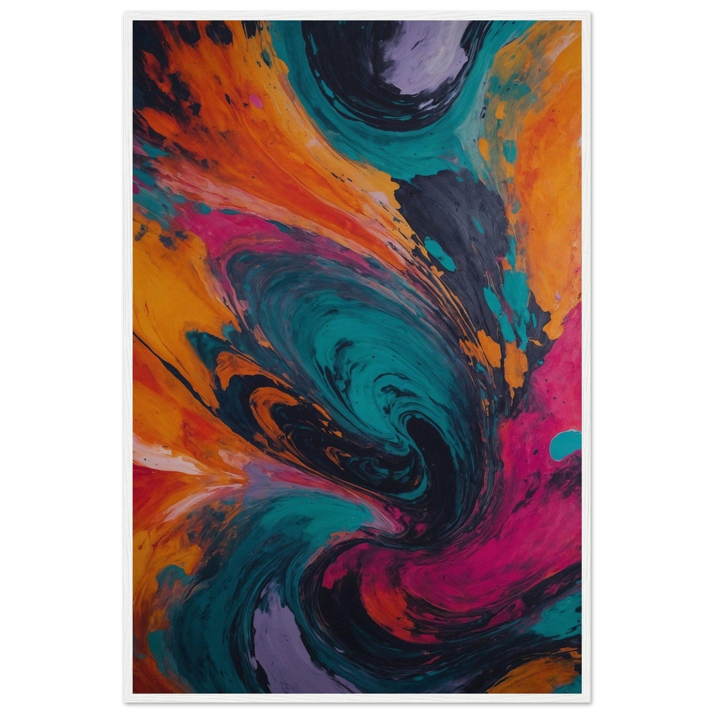 Premium Matte Paper Wooden Framed Poster - Exklusive Kunst in stilvollen Holzrahmen Print Material Modern Masterpieces 60x90 cm / 24x36″ White frame 
