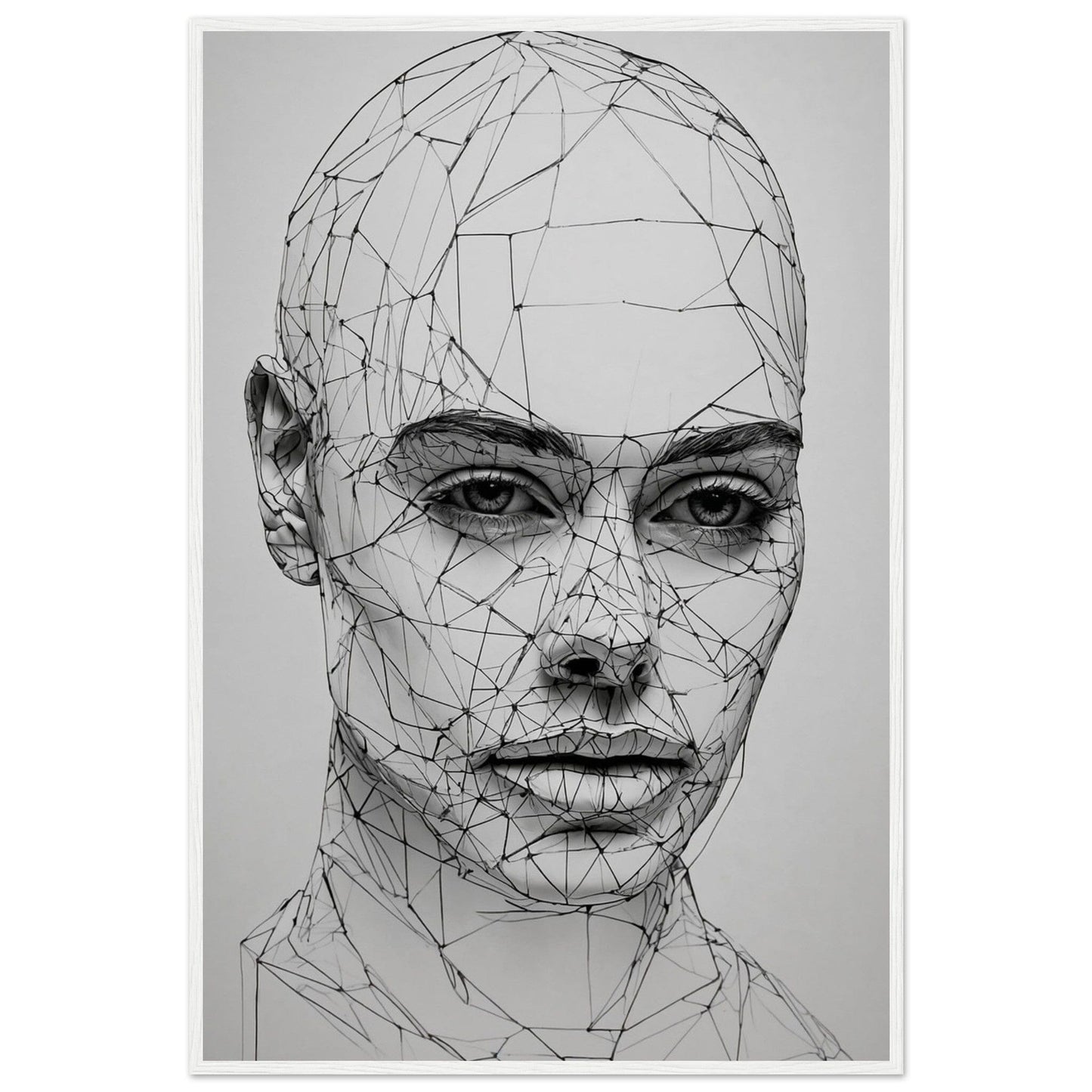 Premium Matte Paper Wooden Framed Poster - Exklusive Kunst in stilvollen Holzrahmen Print Material Modern Masterpieces 60x90 cm / 24x36″ White frame 