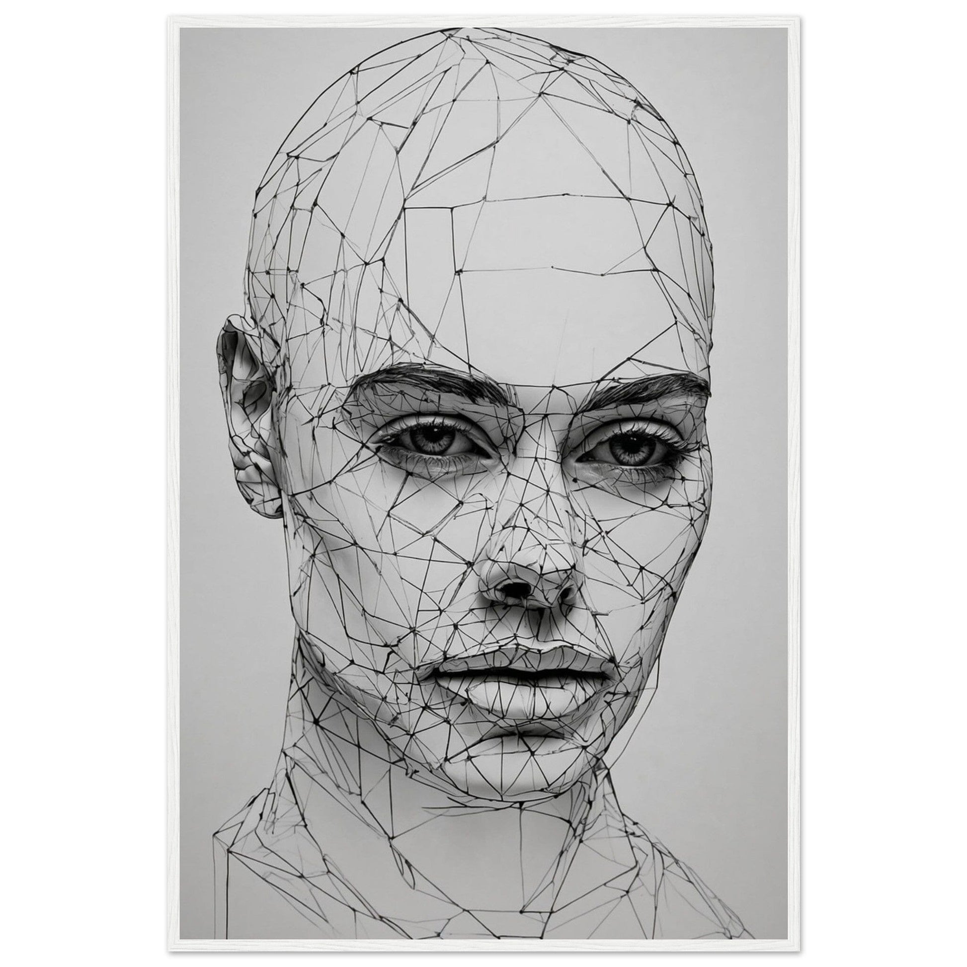 Premium Matte Paper Wooden Framed Poster - Exklusive Kunst in stilvollen Holzrahmen Print Material Modern Masterpieces 60x90 cm / 24x36″ White frame 
