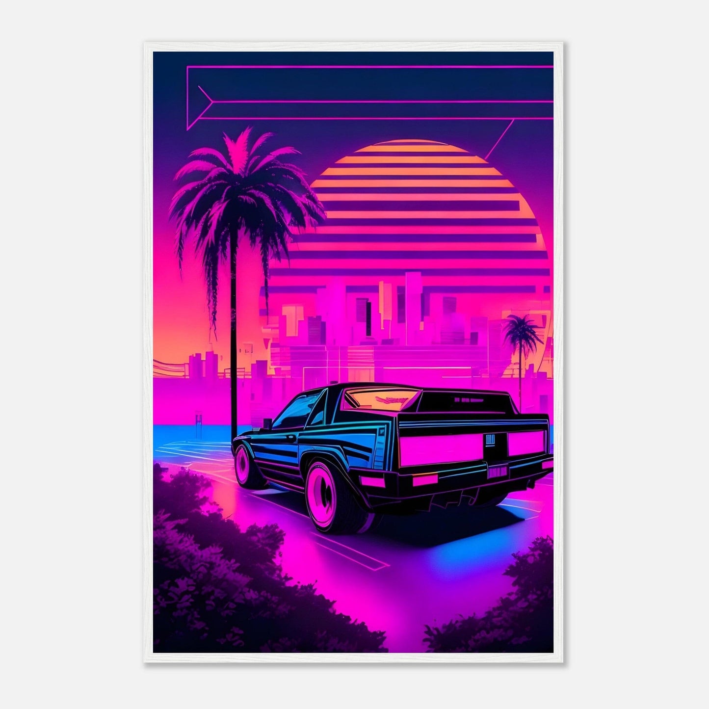Premium Matte Paper Wooden Framed Poster - Exklusive Kunst in stilvollen Holzrahmen Print Material Modern Masterpieces 60x90 cm / 24x36″ White frame 