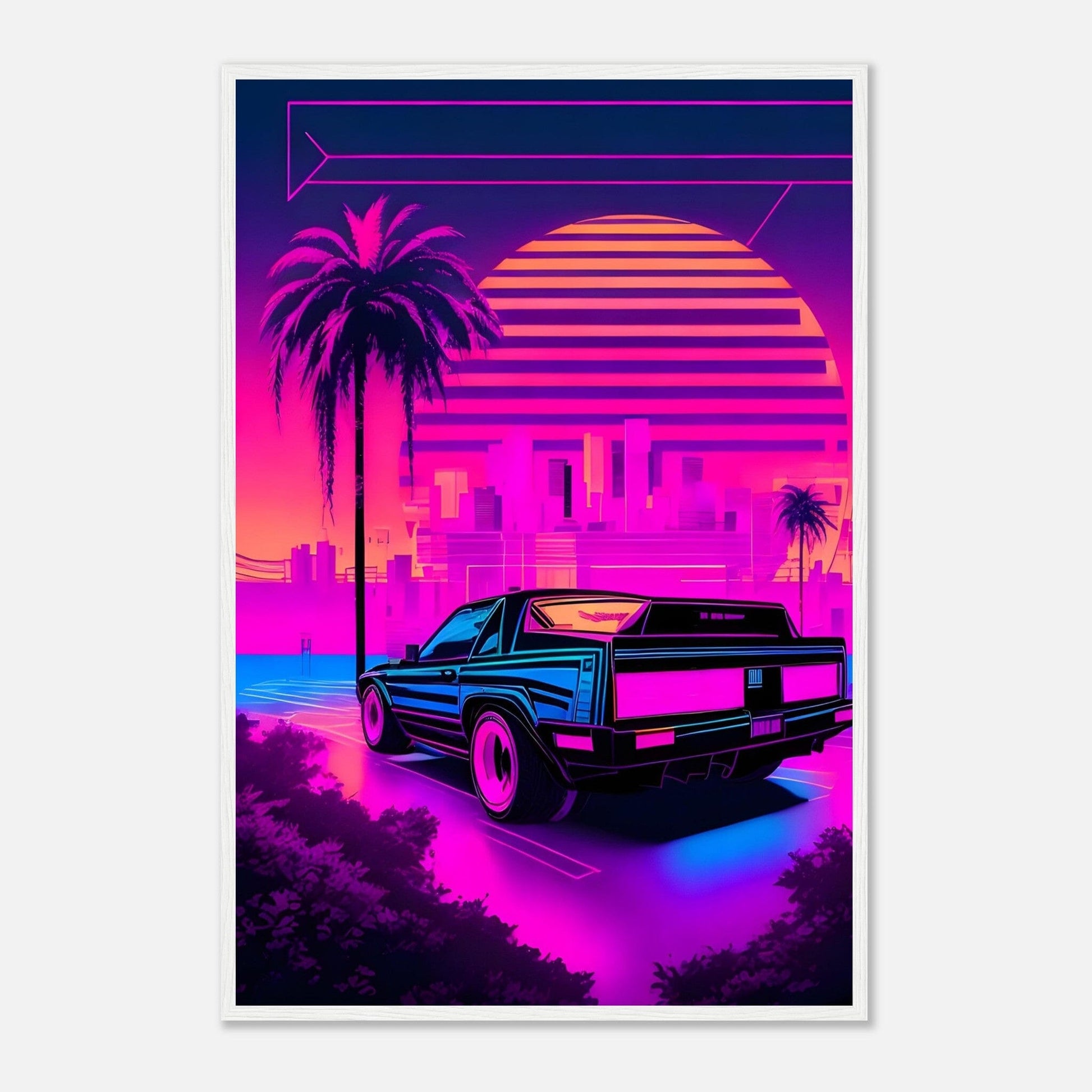 Premium Matte Paper Wooden Framed Poster - Exklusive Kunst in stilvollen Holzrahmen Print Material Modern Masterpieces 60x90 cm / 24x36″ White frame 
