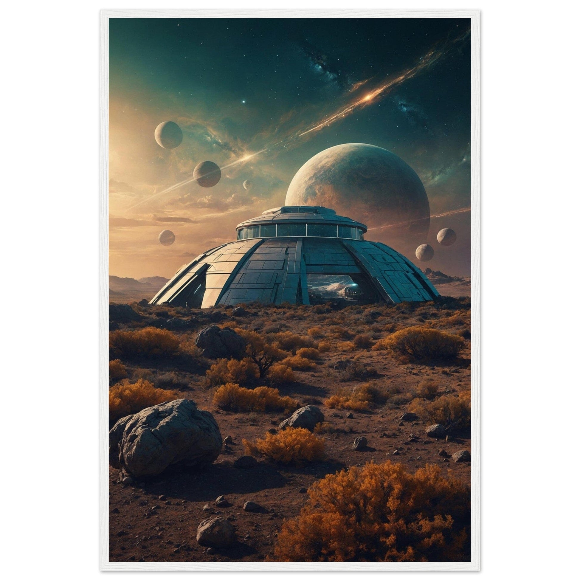 Premium Matte Paper Wooden Framed Poster - Exklusive Kunst in stilvollen Holzrahmen Print Material Modern Masterpieces 60x90 cm / 24x36″ White frame 
