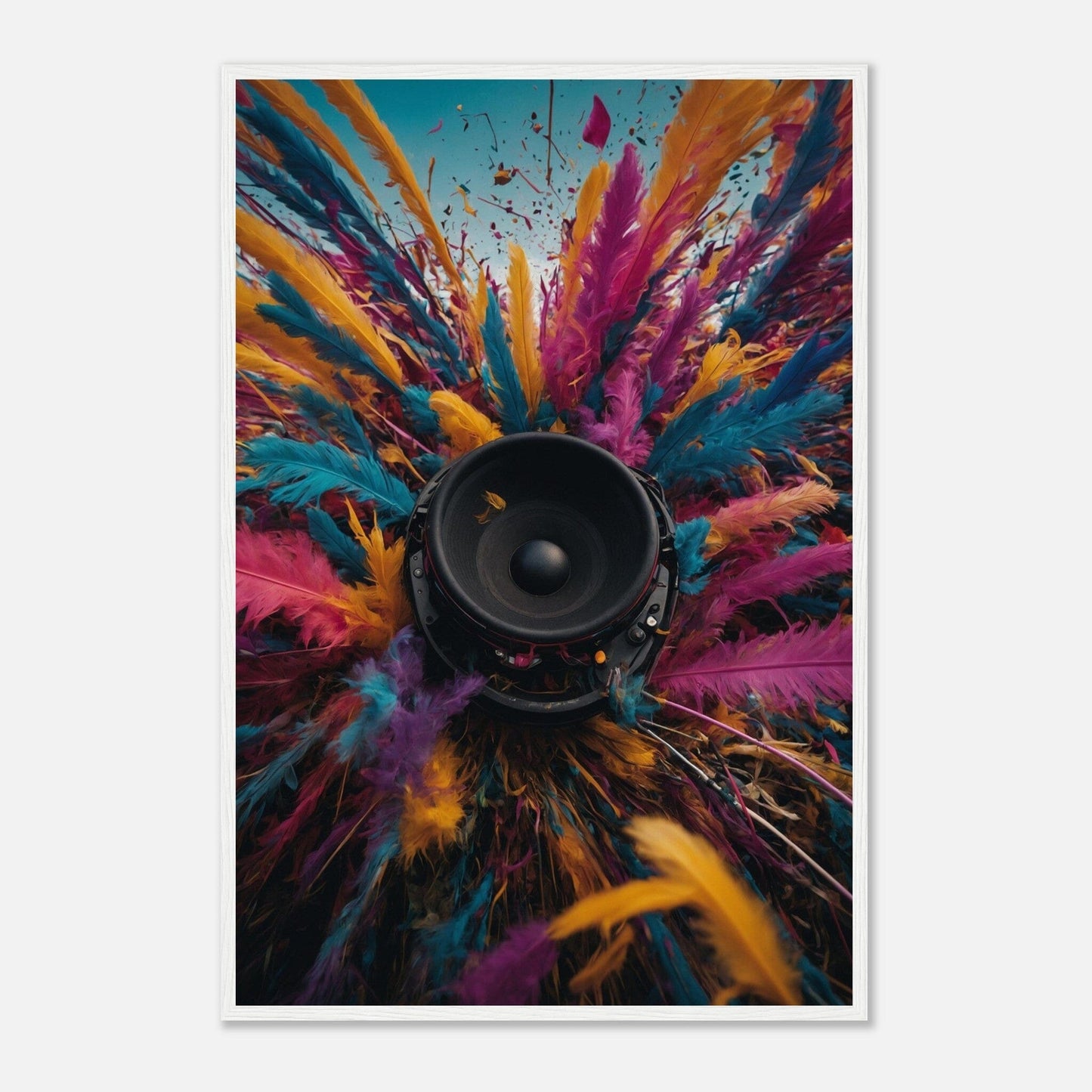 Premium Matte Paper Wooden Framed Poster - Exklusive Kunst in stilvollen Holzrahmen Print Material Modern Masterpieces 60x90 cm / 24x36″ White frame 