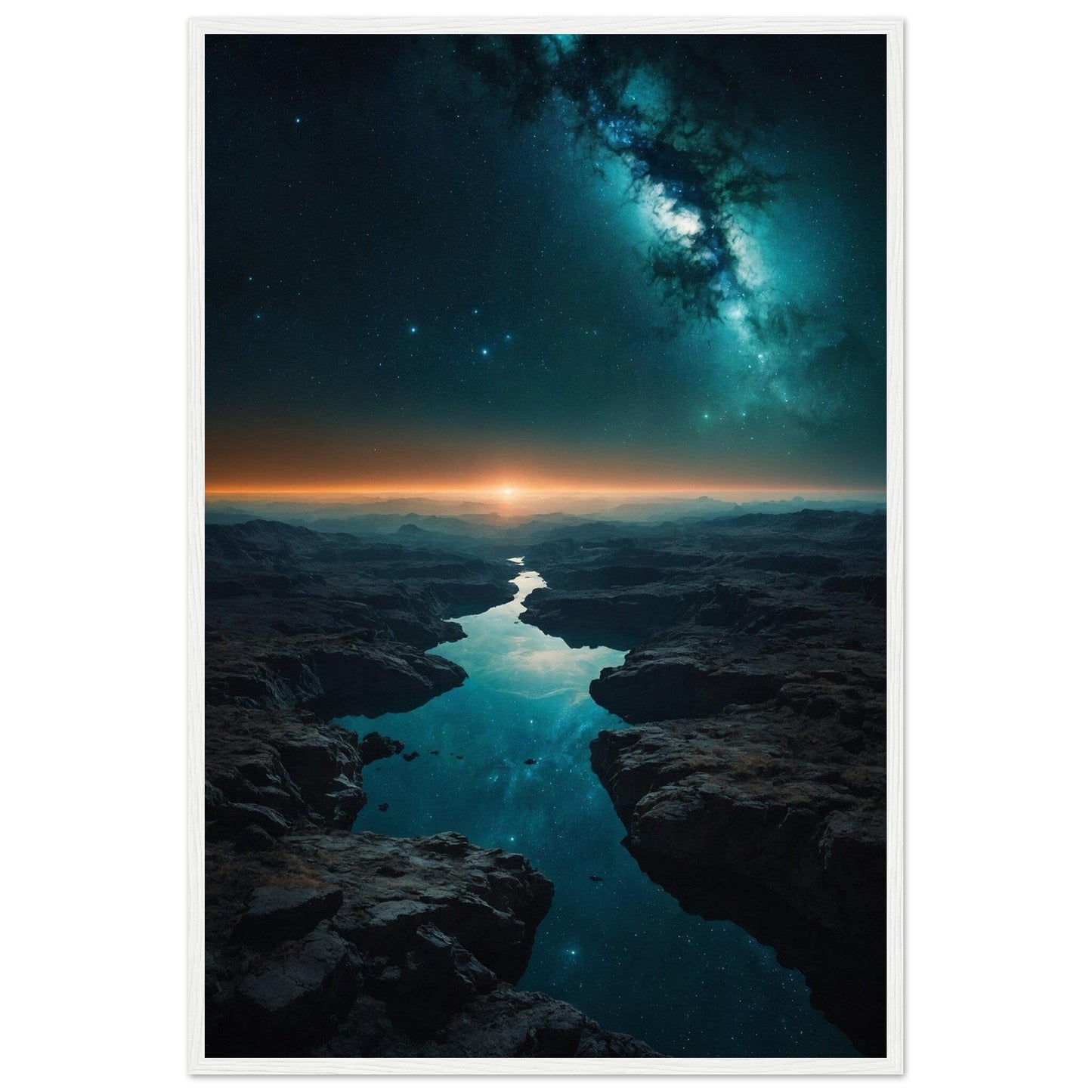 Premium Matte Paper Wooden Framed Poster - Exklusive Kunst in stilvollen Holzrahmen Print Material Modern Masterpieces 60x90 cm / 24x36″ White frame 