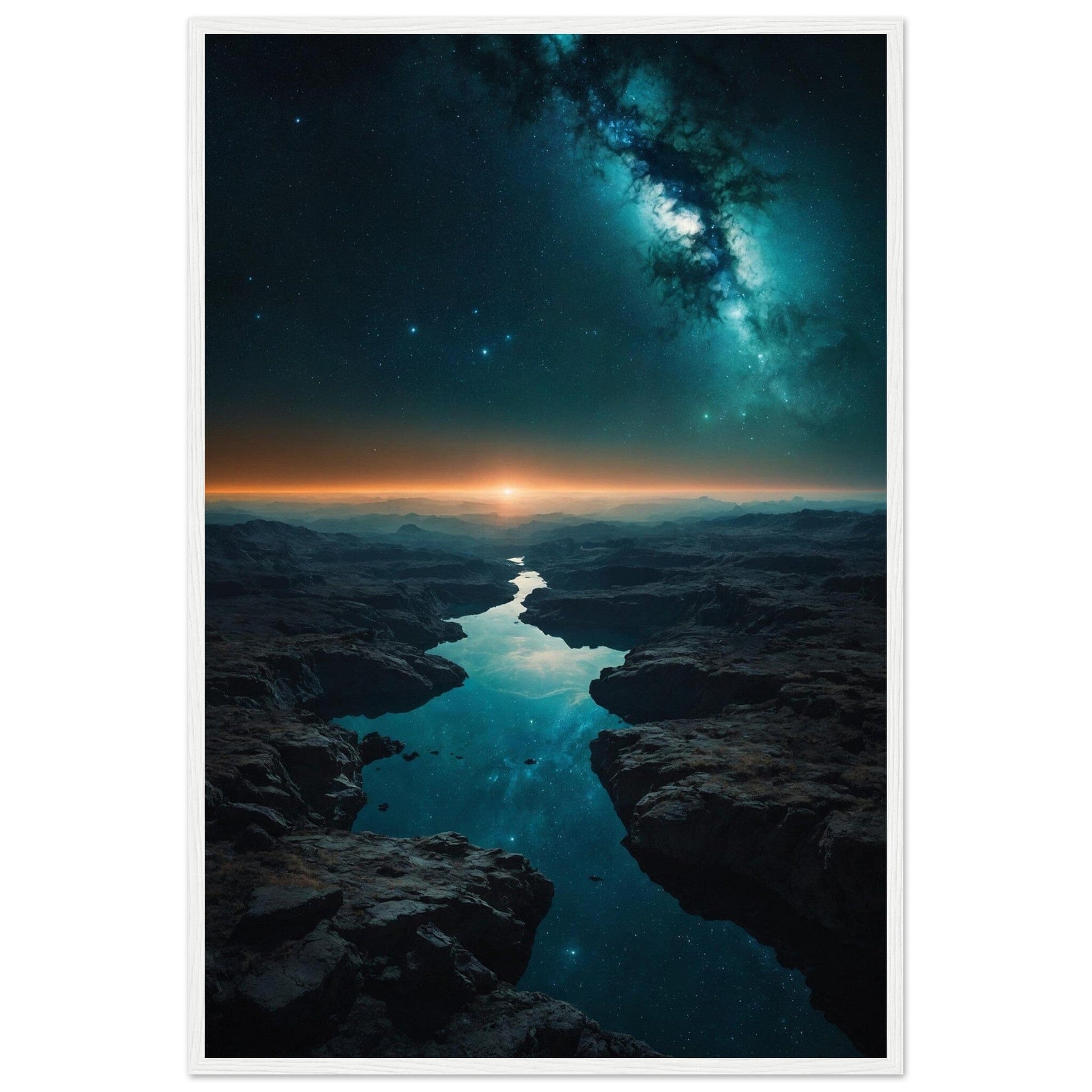 Premium Matte Paper Wooden Framed Poster - Exklusive Kunst in stilvollen Holzrahmen Print Material Modern Masterpieces 60x90 cm / 24x36″ White frame 