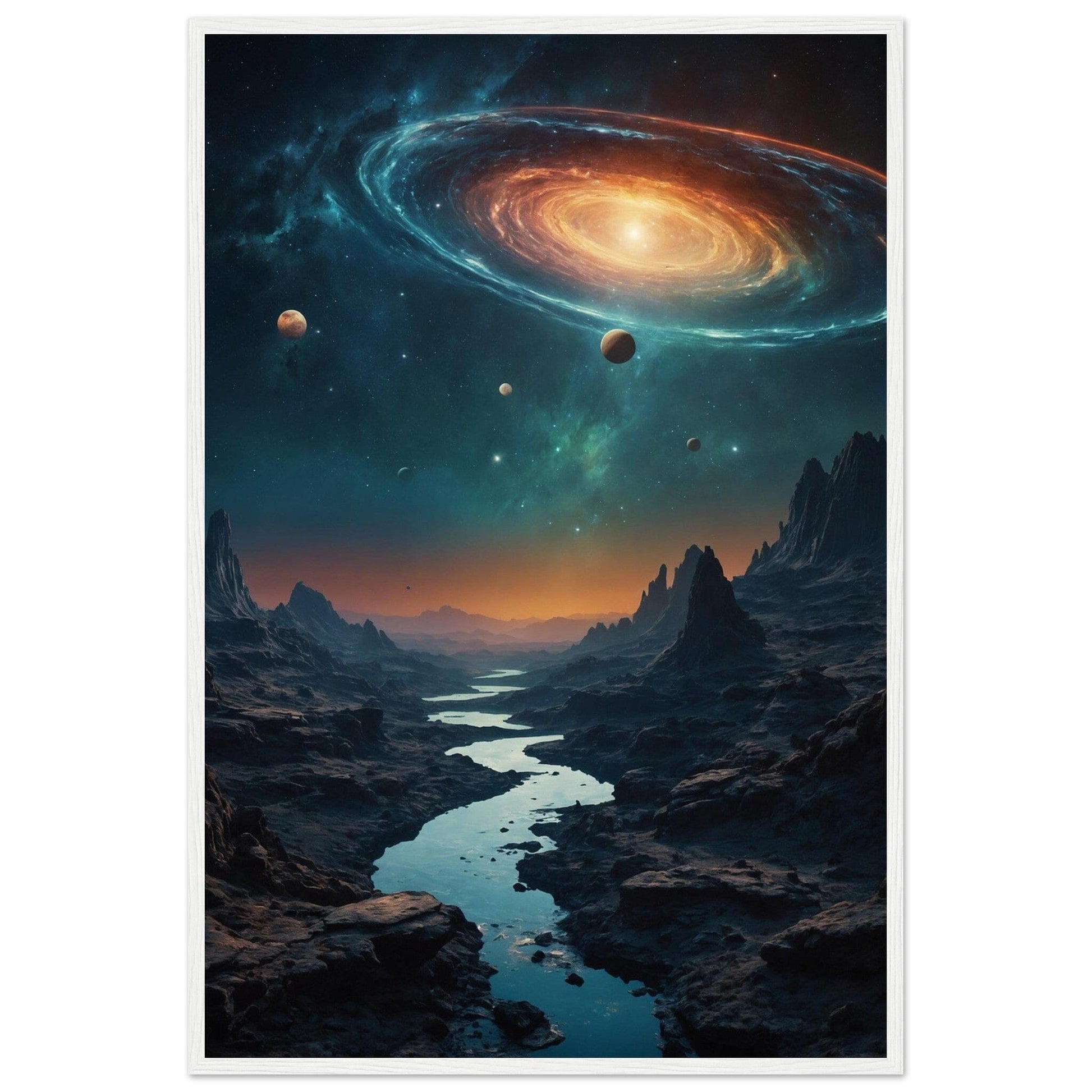 Premium Matte Paper Wooden Framed Poster - Exklusive Kunst in stilvollen Holzrahmen Print Material Modern Masterpieces 60x90 cm / 24x36″ White frame 
