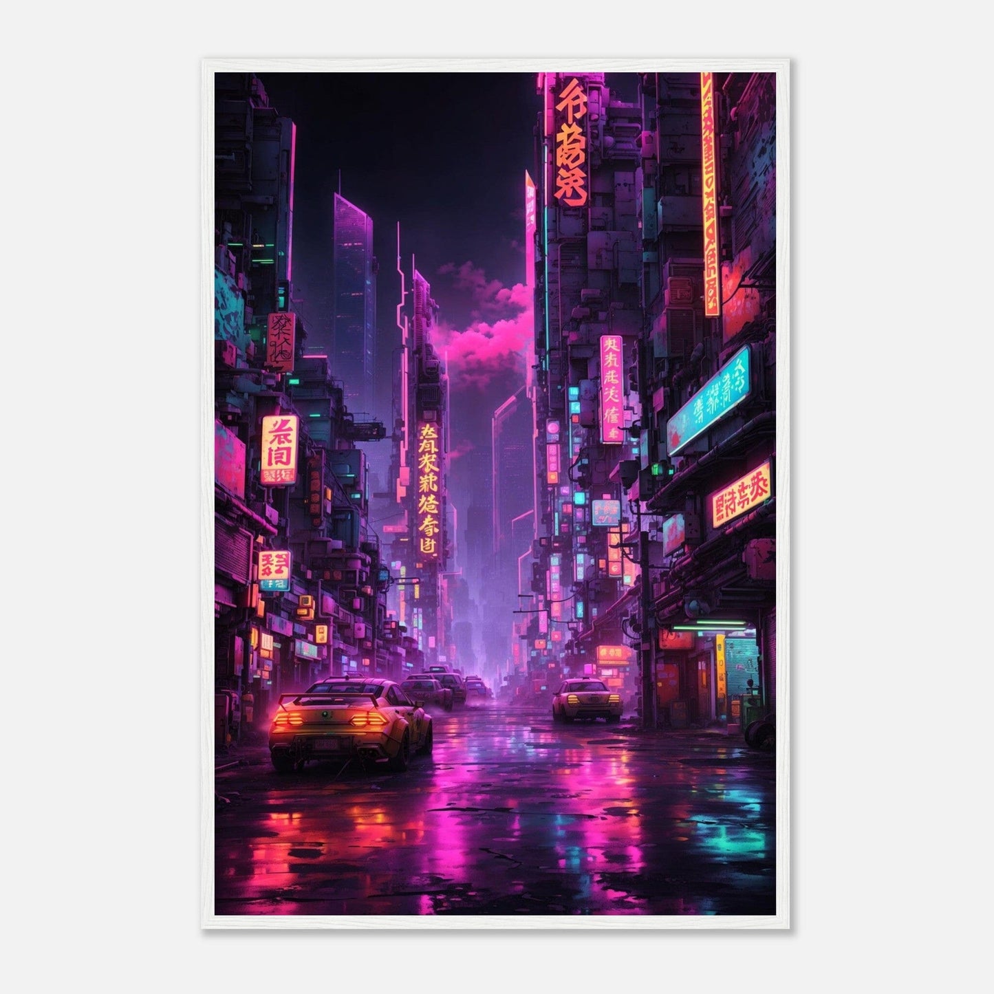 Premium Matte Paper Wooden Framed Poster - Exklusive Kunst in stilvollen Holzrahmen Print Material Modern Masterpieces 60x90 cm / 24x36″ White frame 