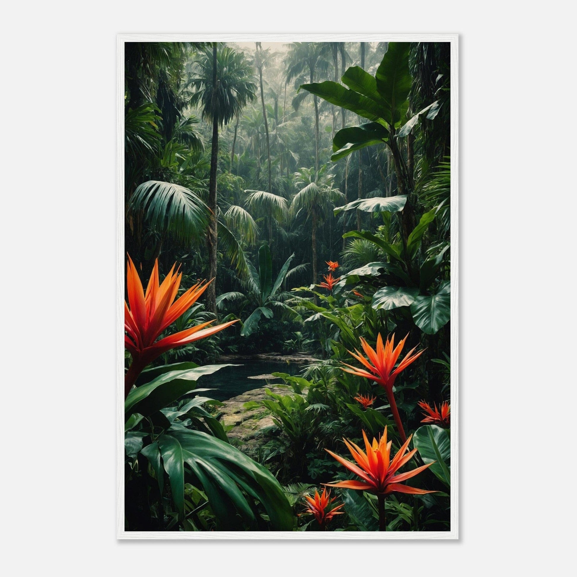 Premium Matte Paper Wooden Framed Poster - Exklusive Kunst in stilvollen Holzrahmen Print Material Modern Masterpieces 60x90 cm / 24x36″ White frame 