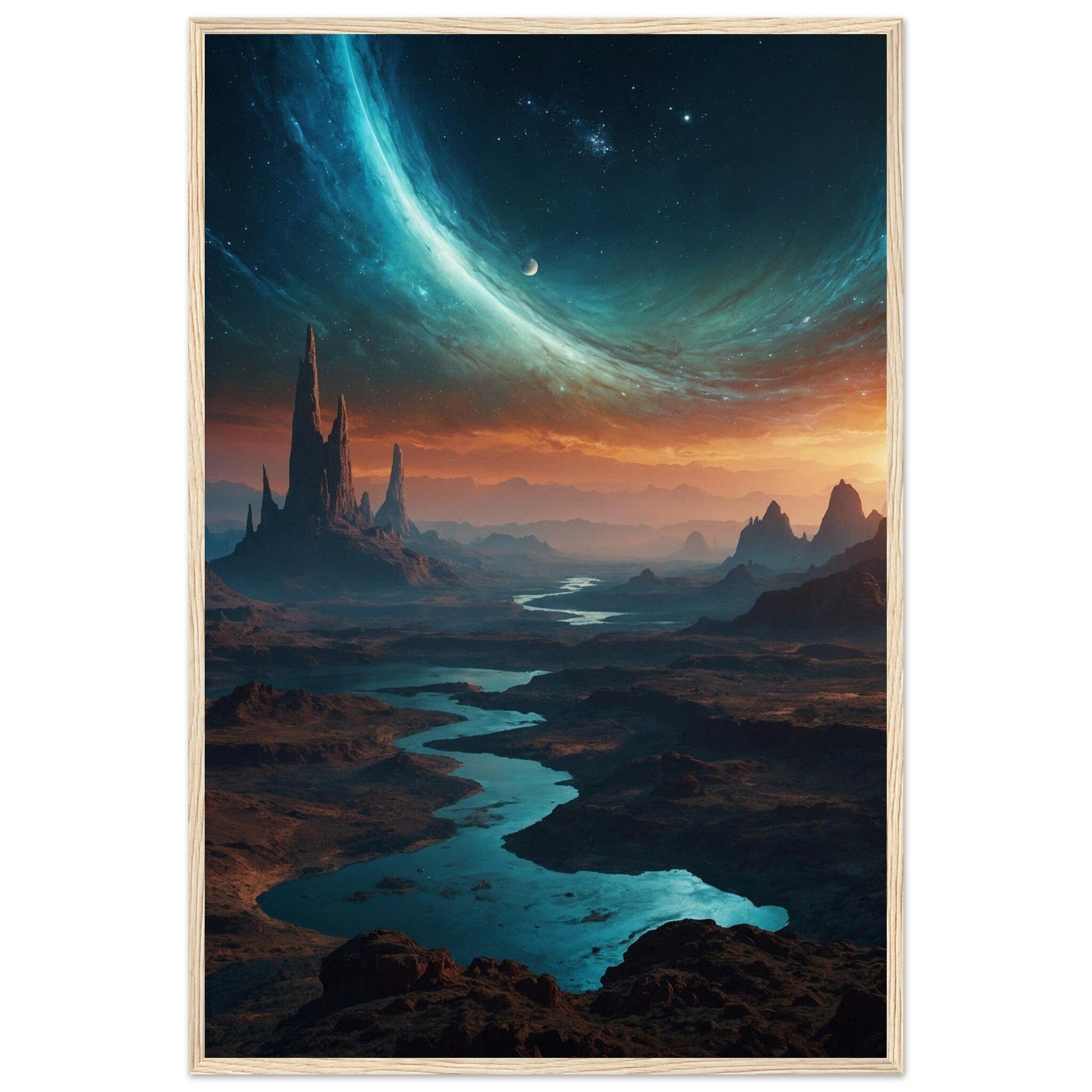 Premium Matte Paper Wooden Framed Poster - Exklusive Kunst in stilvollen Holzrahmen Print Material Modern Masterpieces 60x90 cm / 24x36″ Wood frame 
