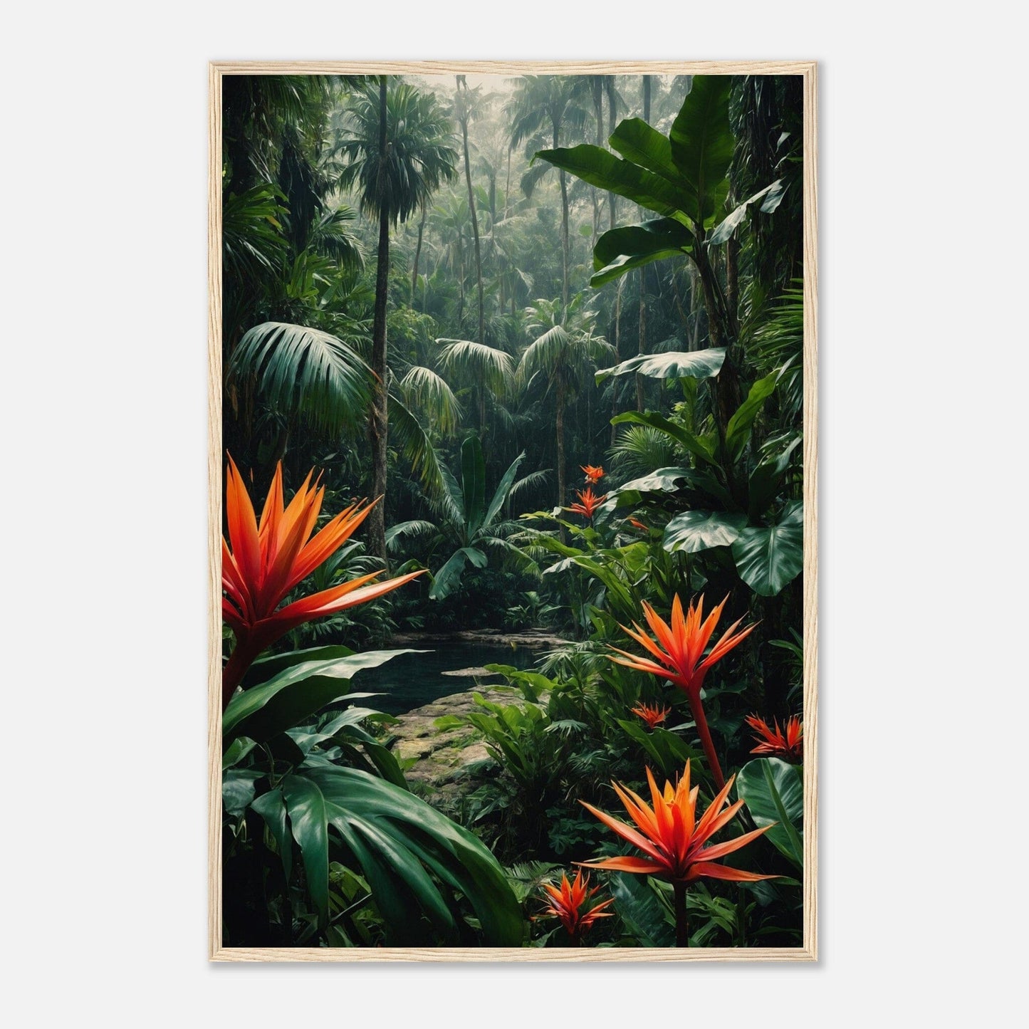 Premium Matte Paper Wooden Framed Poster - Exklusive Kunst in stilvollen Holzrahmen Print Material Modern Masterpieces 60x90 cm / 24x36″ Wood frame 