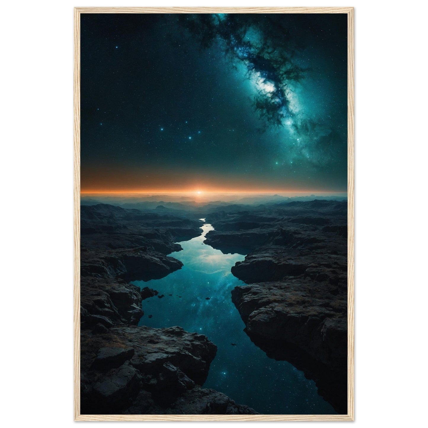 Premium Matte Paper Wooden Framed Poster - Exklusive Kunst in stilvollen Holzrahmen Print Material Modern Masterpieces 60x90 cm / 24x36″ Wood frame 