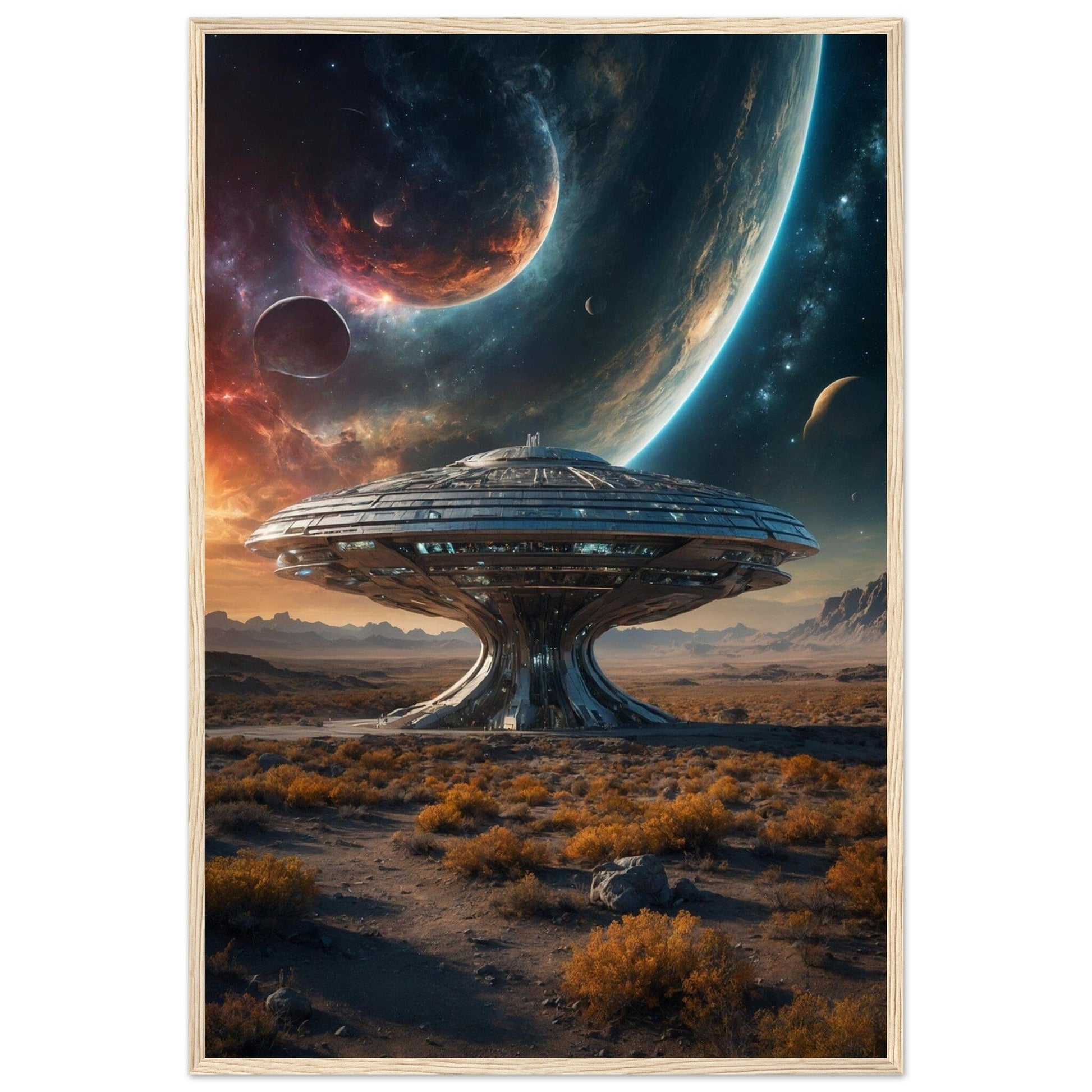 Premium Matte Paper Wooden Framed Poster - Exklusive Kunst in stilvollen Holzrahmen Print Material Modern Masterpieces 60x90 cm / 24x36″ Wood frame 