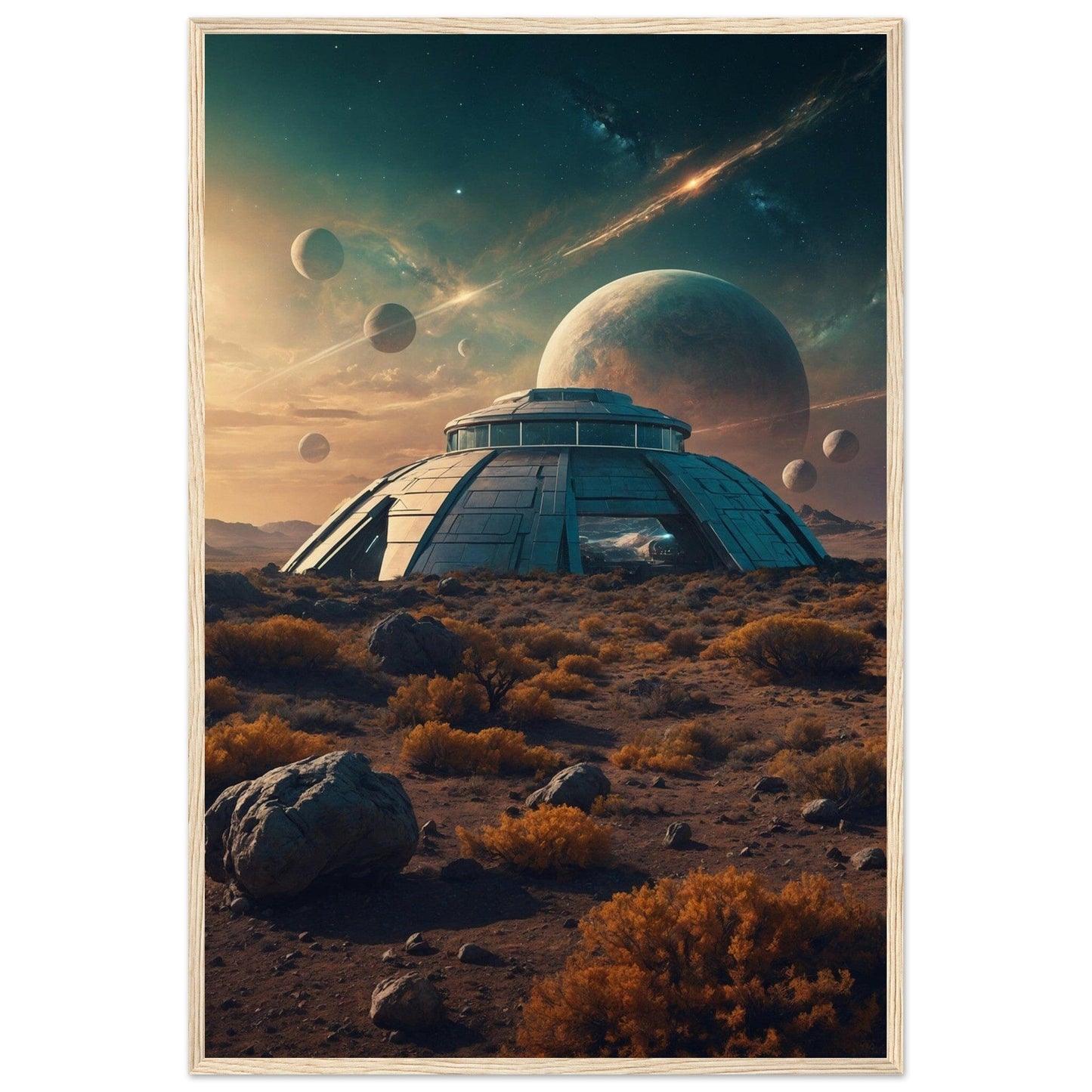 Premium Matte Paper Wooden Framed Poster - Exklusive Kunst in stilvollen Holzrahmen Print Material Modern Masterpieces 60x90 cm / 24x36″ Wood frame 
