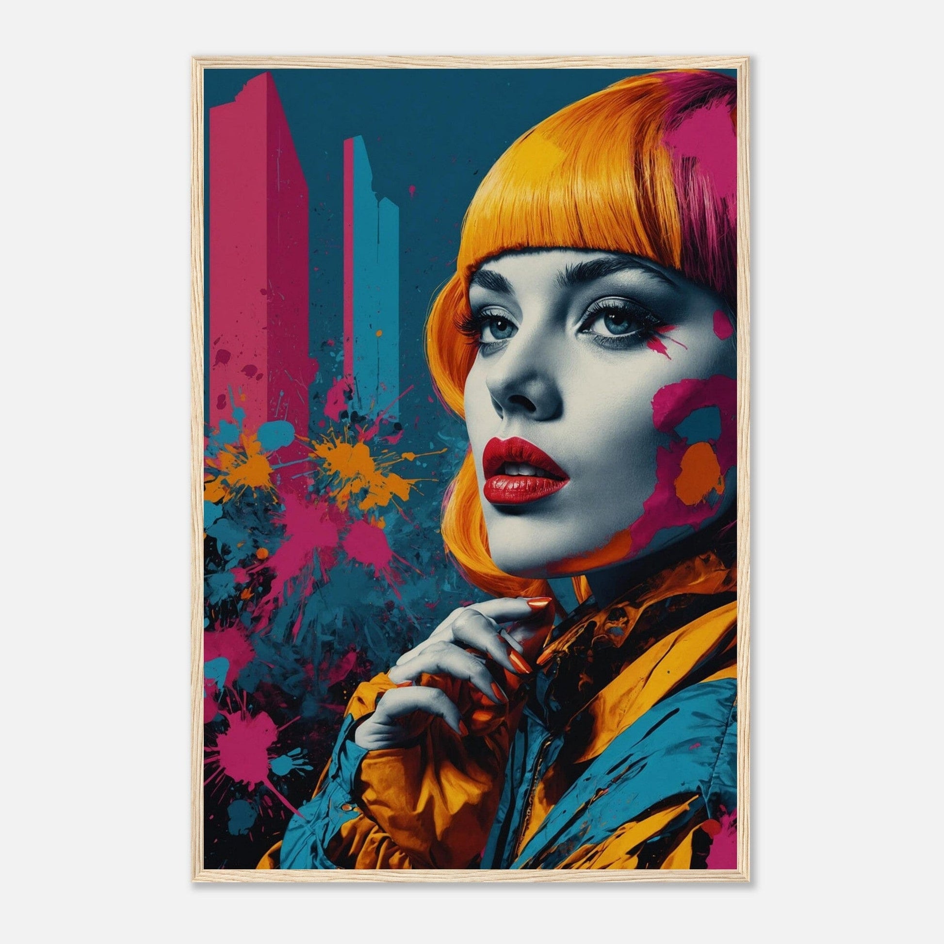 Premium Matte Paper Wooden Framed Poster - Exklusive Kunst in stilvollen Holzrahmen Print Material Modern Masterpieces 60x90 cm / 24x36″ Wood frame 