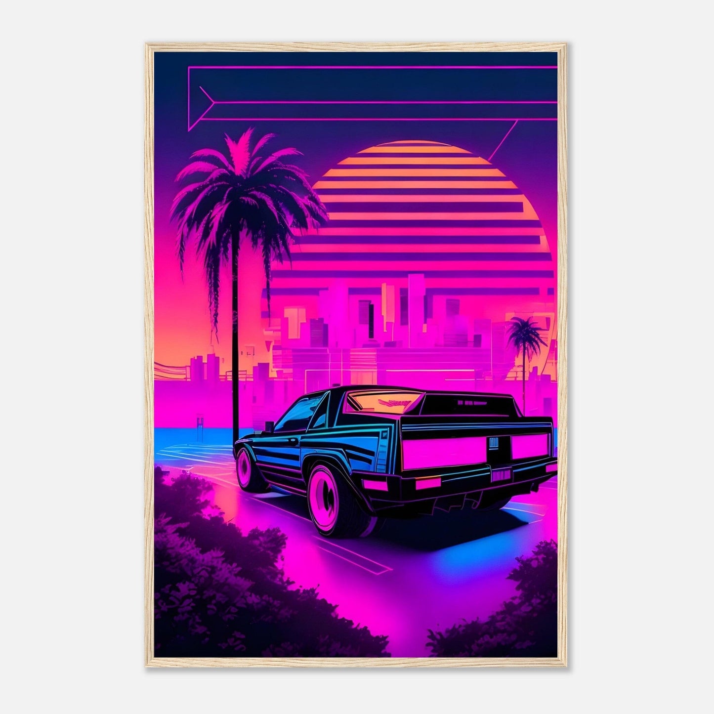 Premium Matte Paper Wooden Framed Poster - Exklusive Kunst in stilvollen Holzrahmen Print Material Modern Masterpieces 60x90 cm / 24x36″ Wood frame 