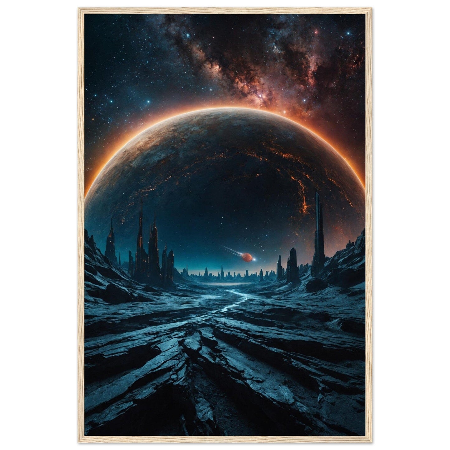 Premium Matte Paper Wooden Framed Poster - Exklusive Kunst in stilvollen Holzrahmen Print Material Modern Masterpieces 60x90 cm / 24x36″ Wood frame 