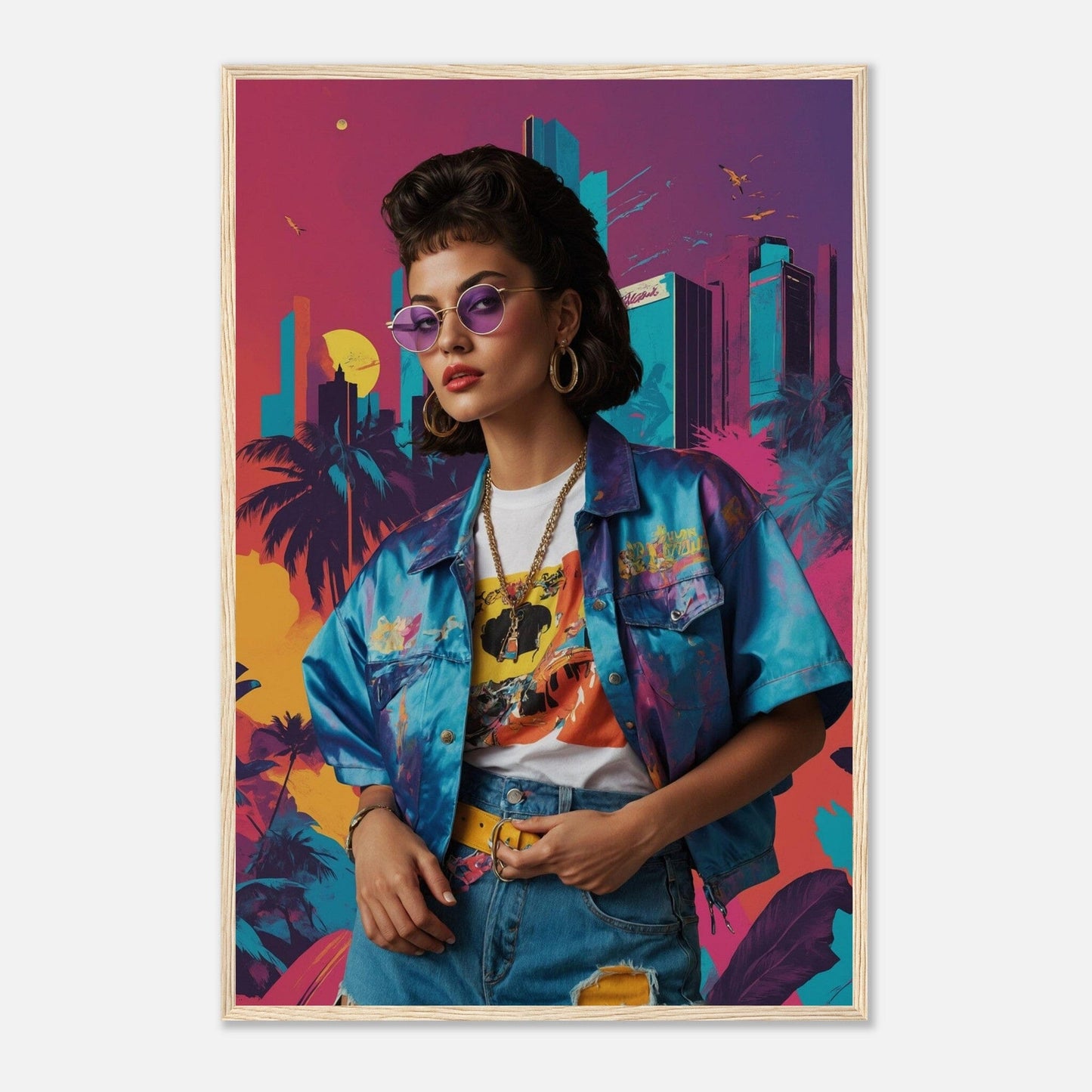 Premium Matte Paper Wooden Framed Poster - Exklusive Kunst in stilvollen Holzrahmen Print Material Modern Masterpieces 60x90 cm / 24x36″ Wood frame 