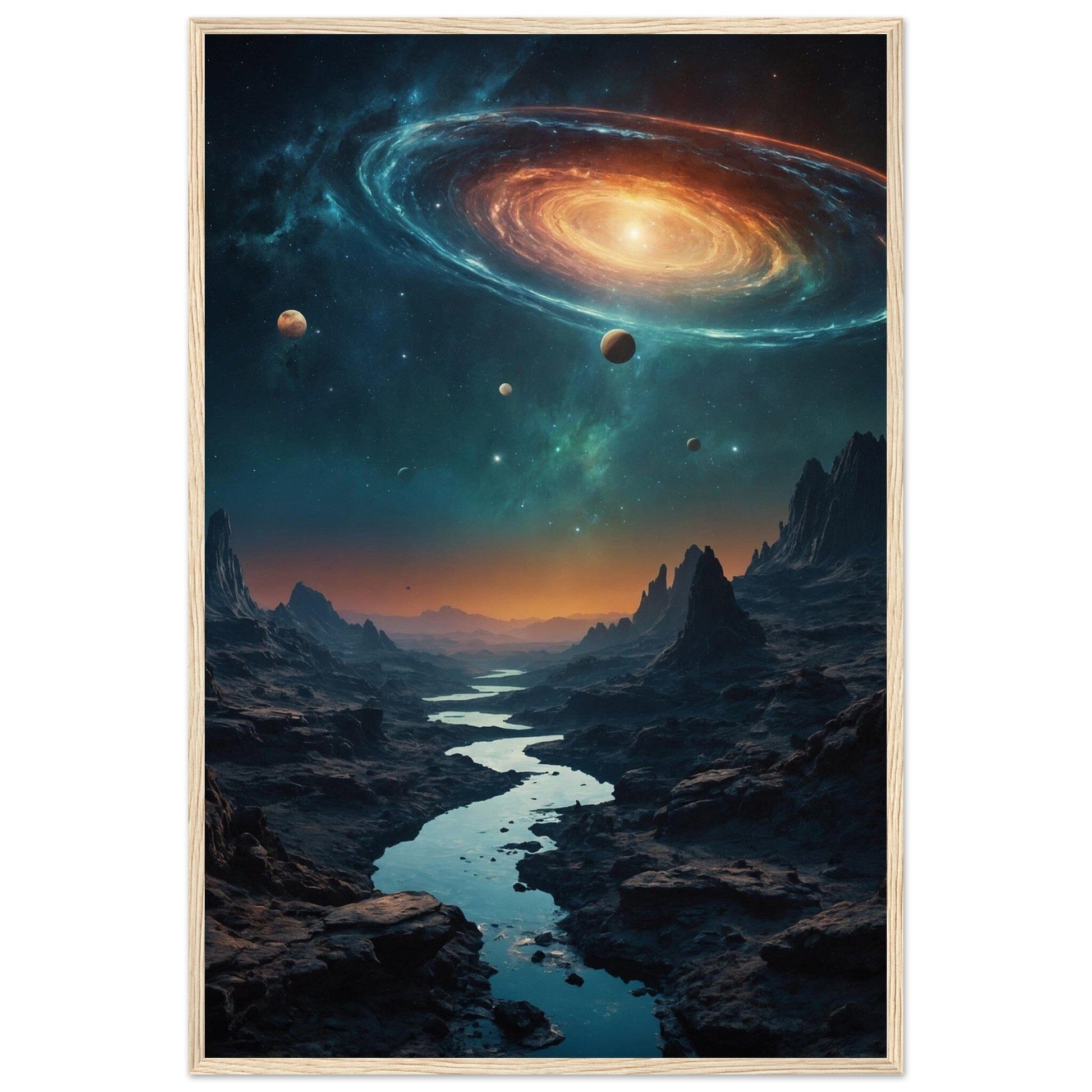 Premium Matte Paper Wooden Framed Poster - Exklusive Kunst in stilvollen Holzrahmen Print Material Modern Masterpieces 60x90 cm / 24x36″ Wood frame 