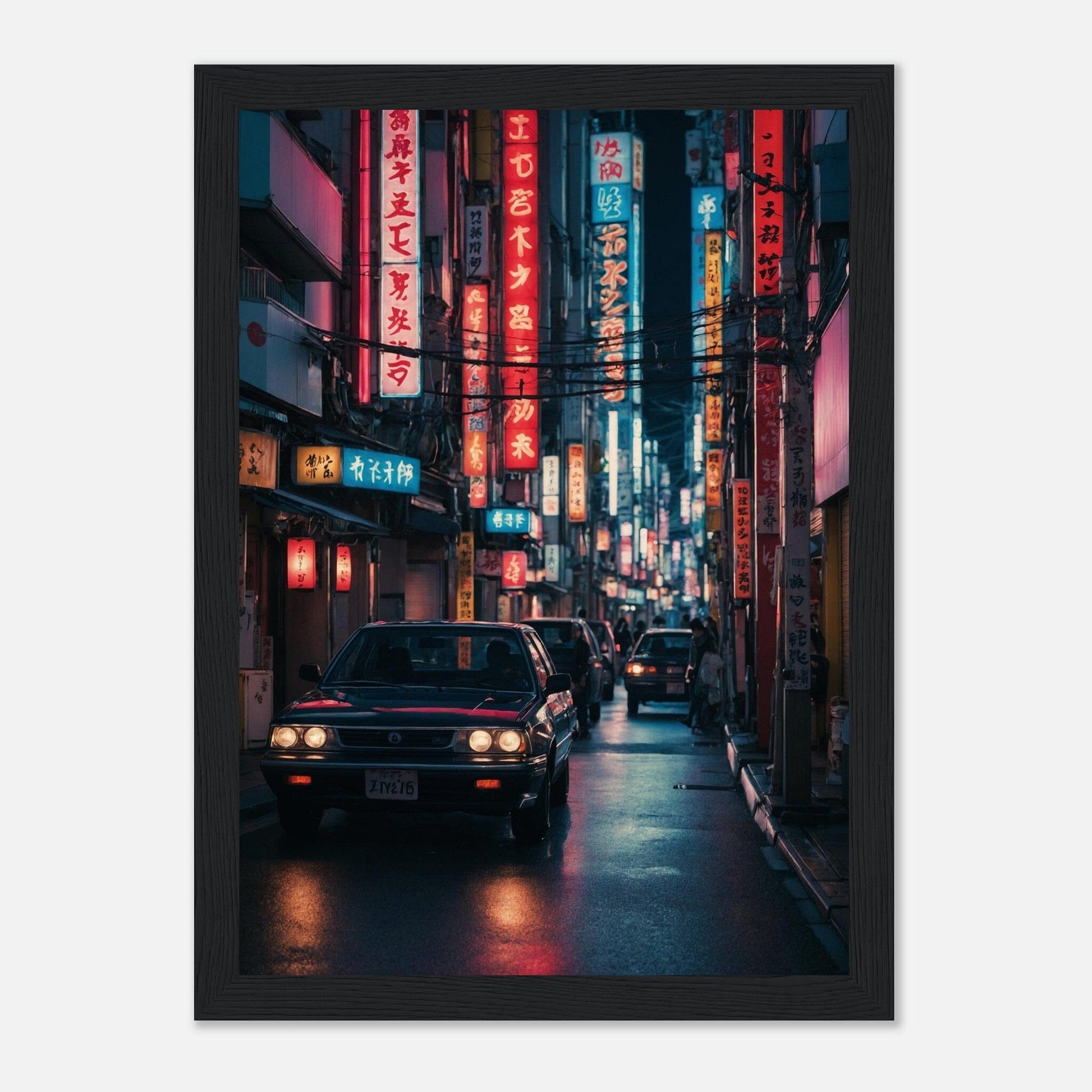 Premium Matte Paper Wooden Framed Poster - Exklusive Kunst in stilvollen Holzrahmen Print Material Modern Masterpieces A4 21x29.7 cm / 8x12″ Black frame 