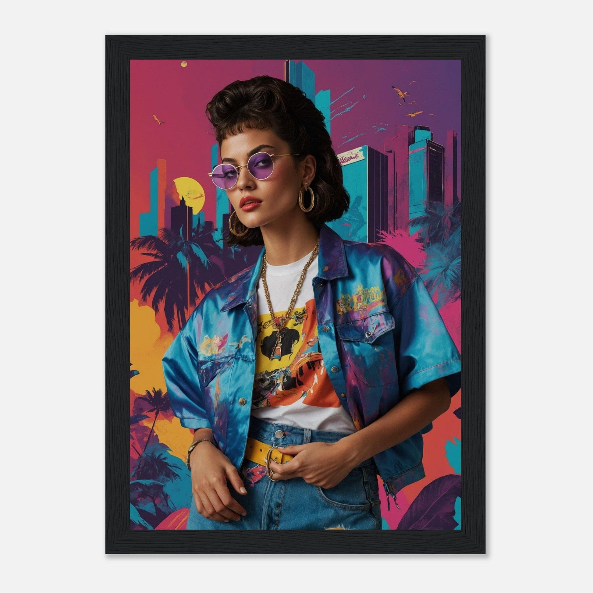 Premium Matte Paper Wooden Framed Poster - Exklusive Kunst in stilvollen Holzrahmen Print Material Modern Masterpieces A4 21x29.7 cm / 8x12″ Black frame 