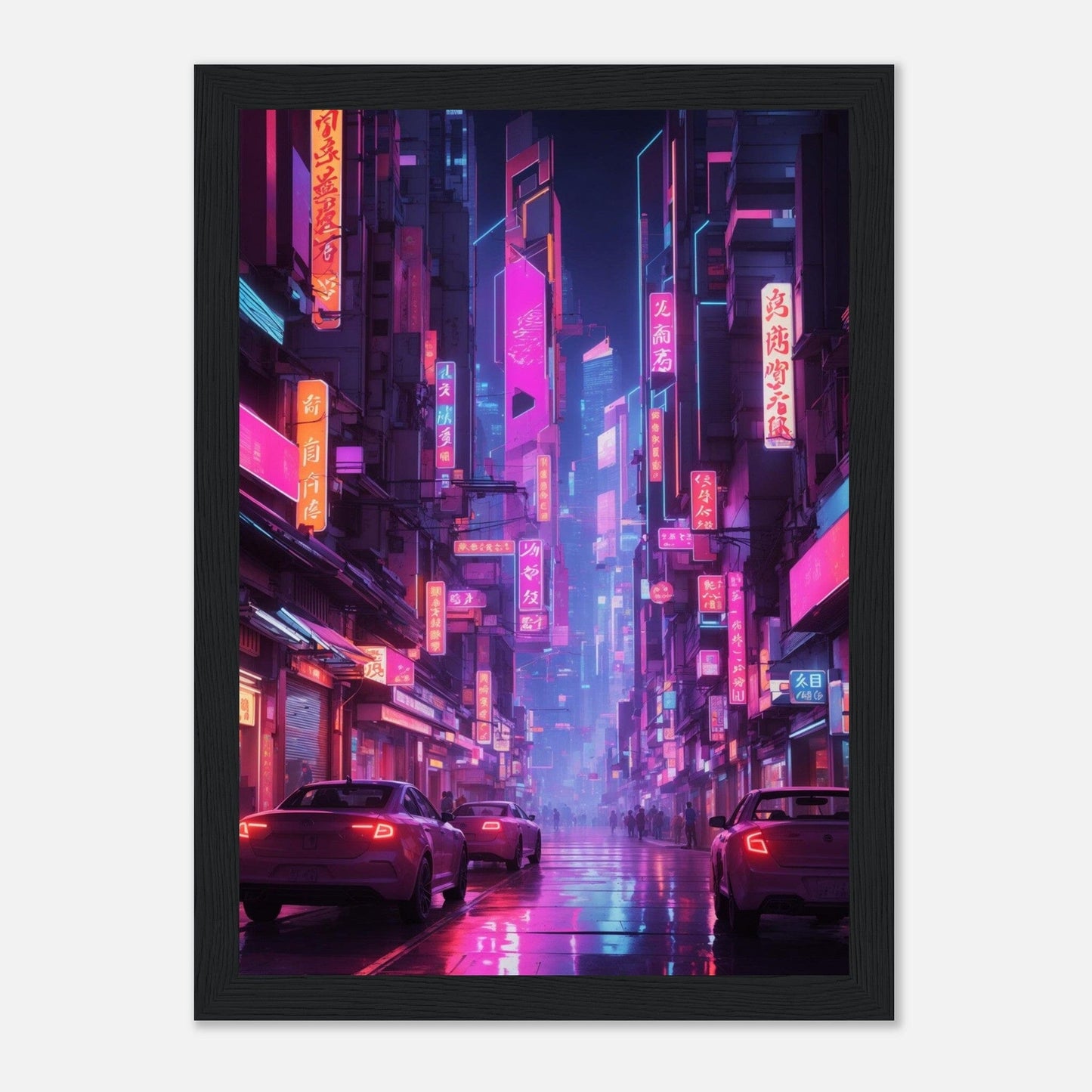 Premium Matte Paper Wooden Framed Poster - Exklusive Kunst in stilvollen Holzrahmen Print Material Modern Masterpieces A4 21x29.7 cm / 8x12″ Black frame 
