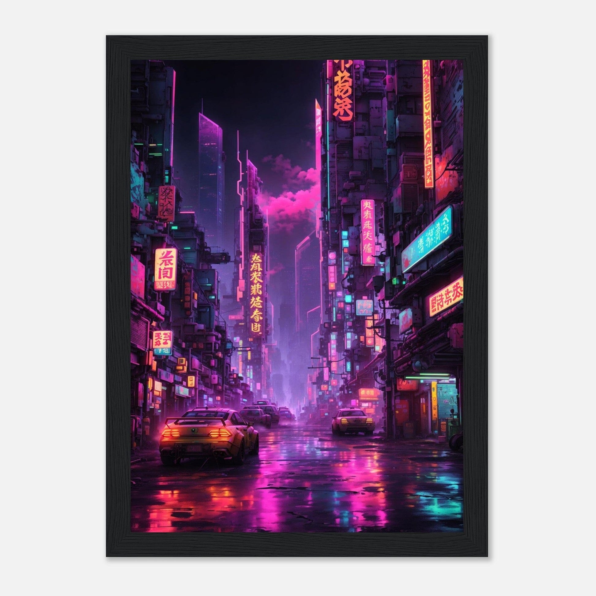 Premium Matte Paper Wooden Framed Poster - Exklusive Kunst in stilvollen Holzrahmen Print Material Modern Masterpieces A4 21x29.7 cm / 8x12″ Black frame 