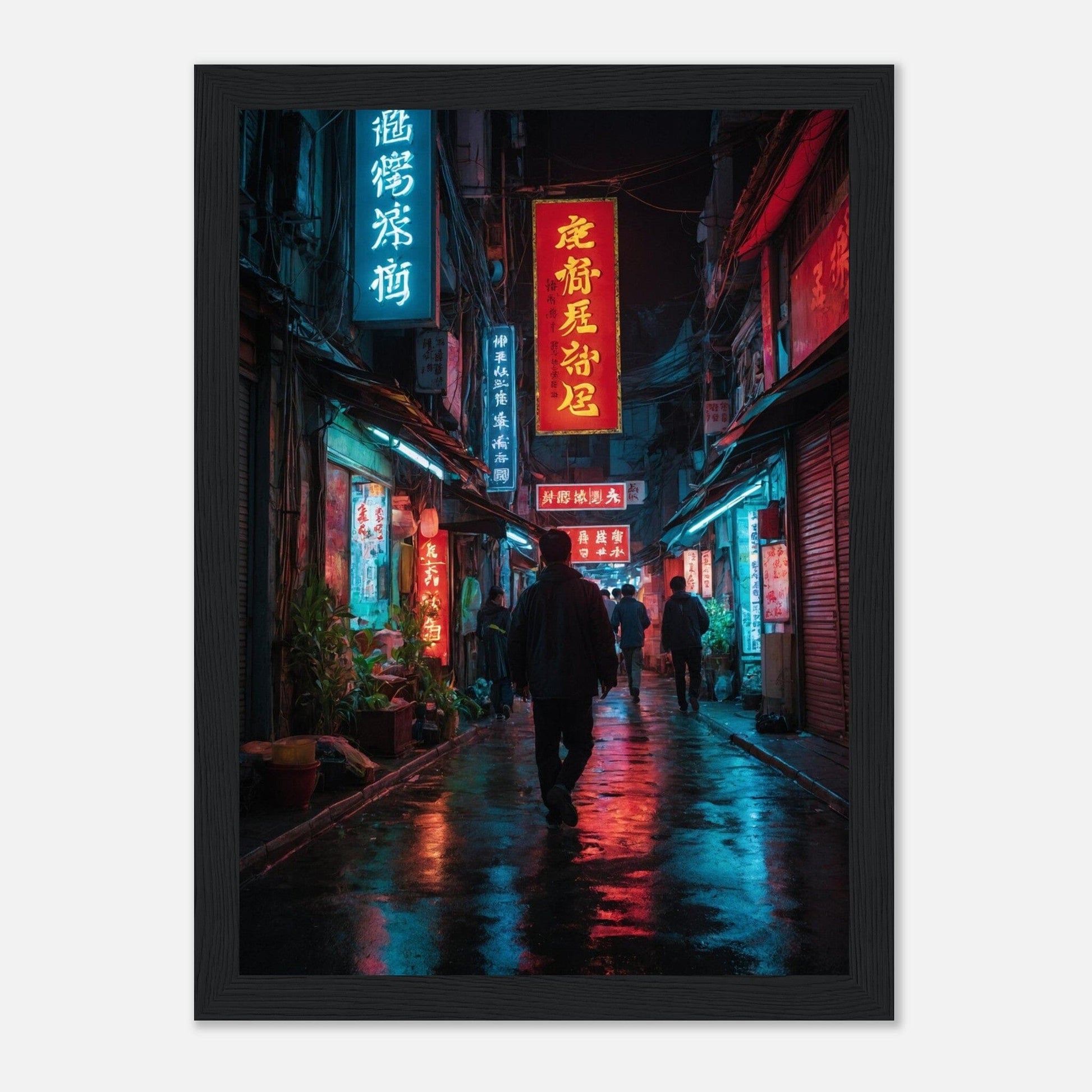 Premium Matte Paper Wooden Framed Poster - Exklusive Kunst in stilvollen Holzrahmen Print Material Modern Masterpieces A4 21x29.7 cm / 8x12″ Black frame 