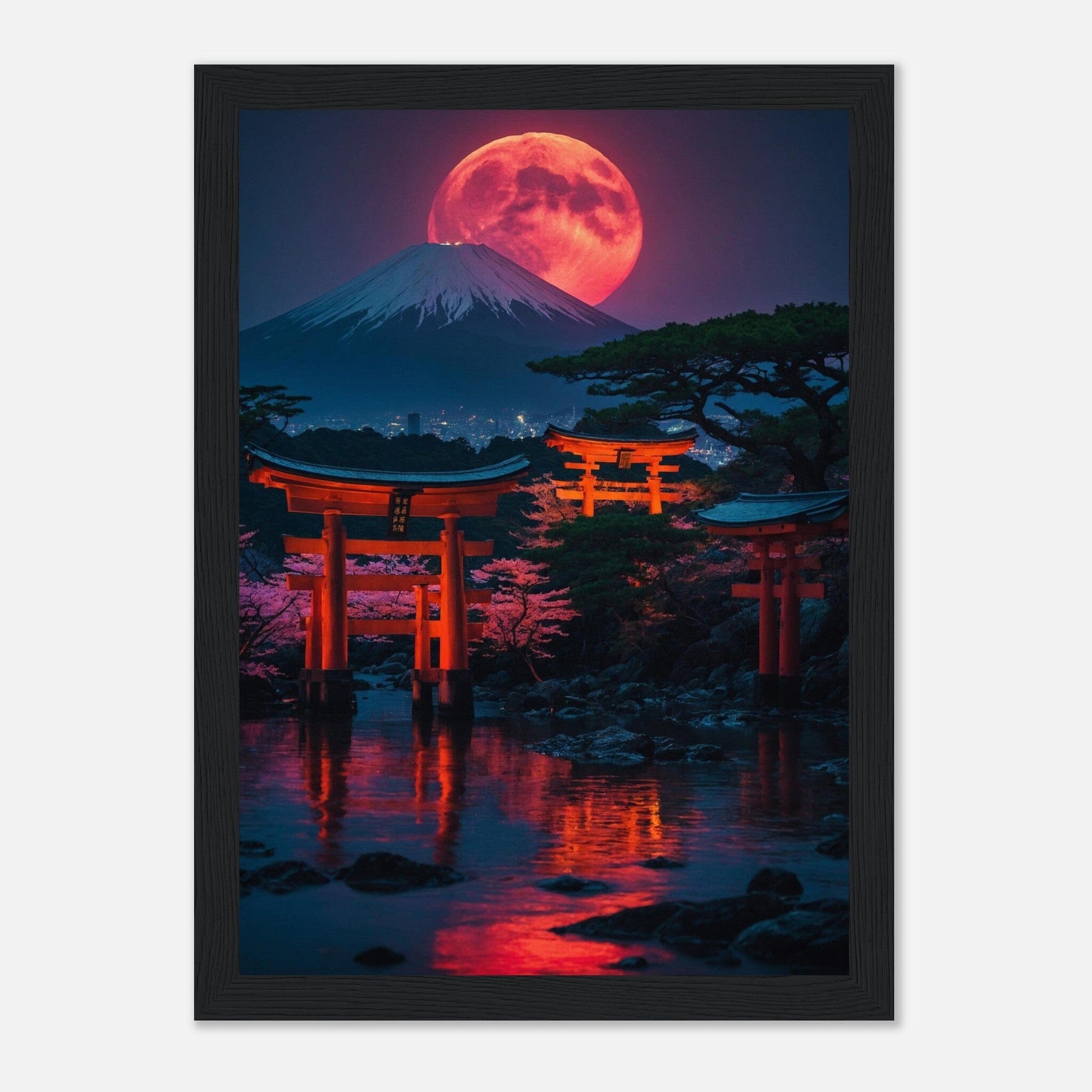 Premium Matte Paper Wooden Framed Poster - Exklusive Kunst in stilvollen Holzrahmen Print Material Modern Masterpieces A4 21x29.7 cm / 8x12″ Black frame 