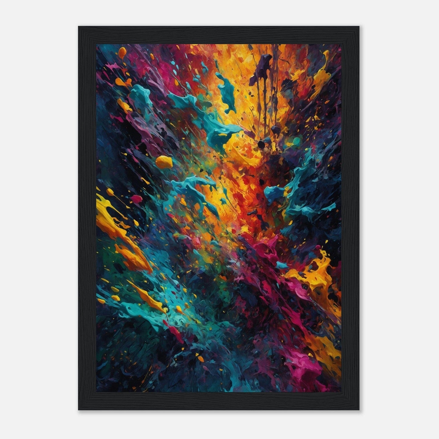 Premium Matte Paper Wooden Framed Poster - Exklusive Kunst in stilvollen Holzrahmen Print Material Modern Masterpieces A4 21x29.7 cm / 8x12″ Black frame 