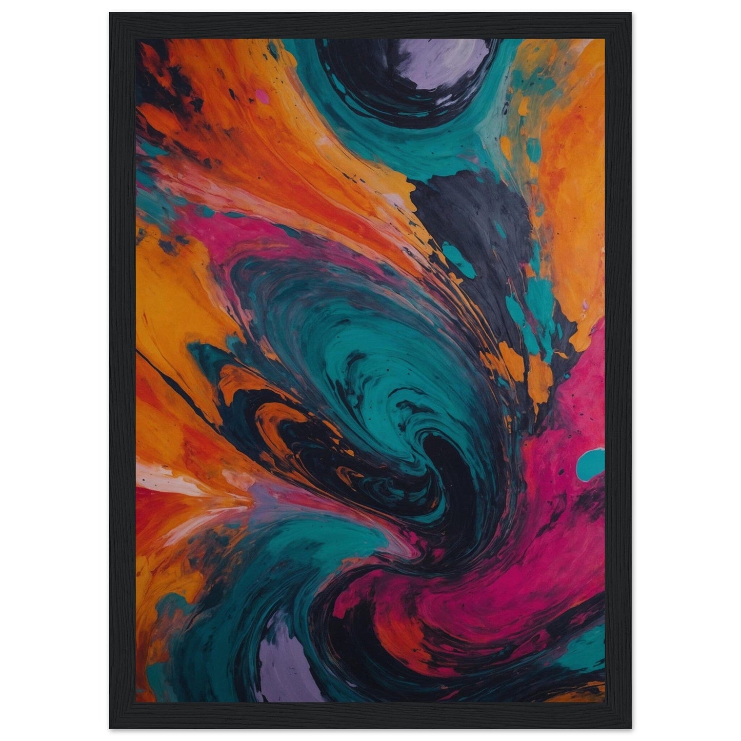 Premium Matte Paper Wooden Framed Poster - Exklusive Kunst in stilvollen Holzrahmen Print Material Modern Masterpieces A4 21x29.7 cm / 8x12″ Black frame 