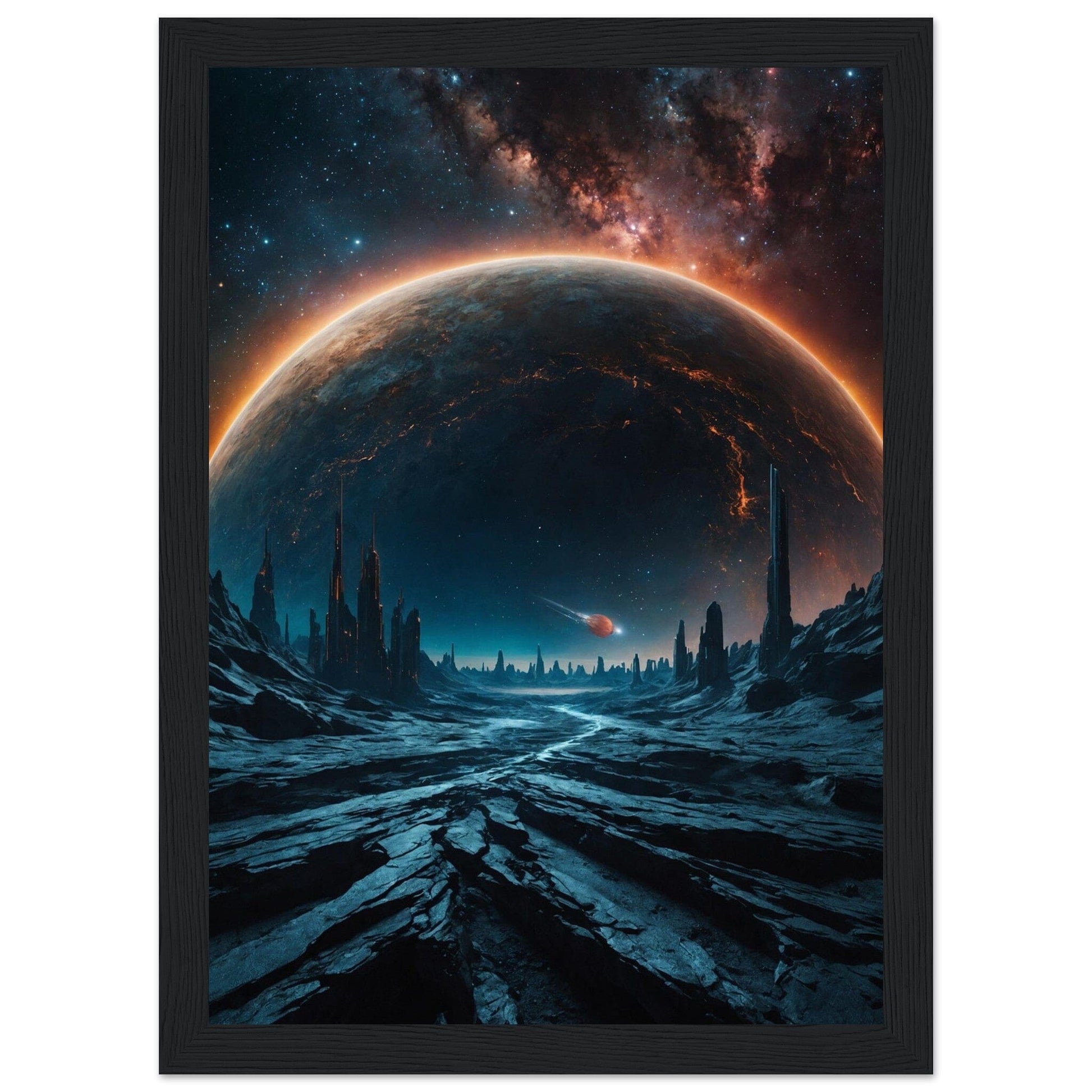 Premium Matte Paper Wooden Framed Poster - Exklusive Kunst in stilvollen Holzrahmen Print Material Modern Masterpieces A4 21x29.7 cm / 8x12″ Black frame 