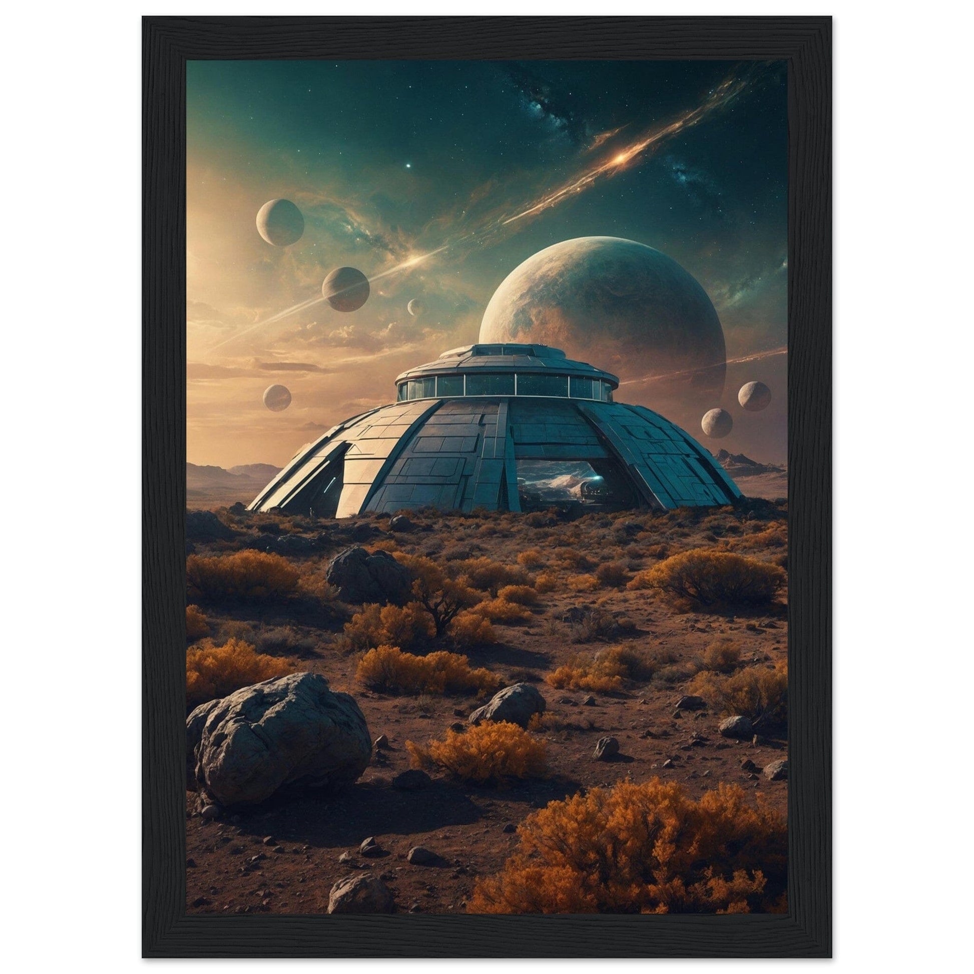 Premium Matte Paper Wooden Framed Poster - Exklusive Kunst in stilvollen Holzrahmen Print Material Modern Masterpieces A4 21x29.7 cm / 8x12″ Black frame 