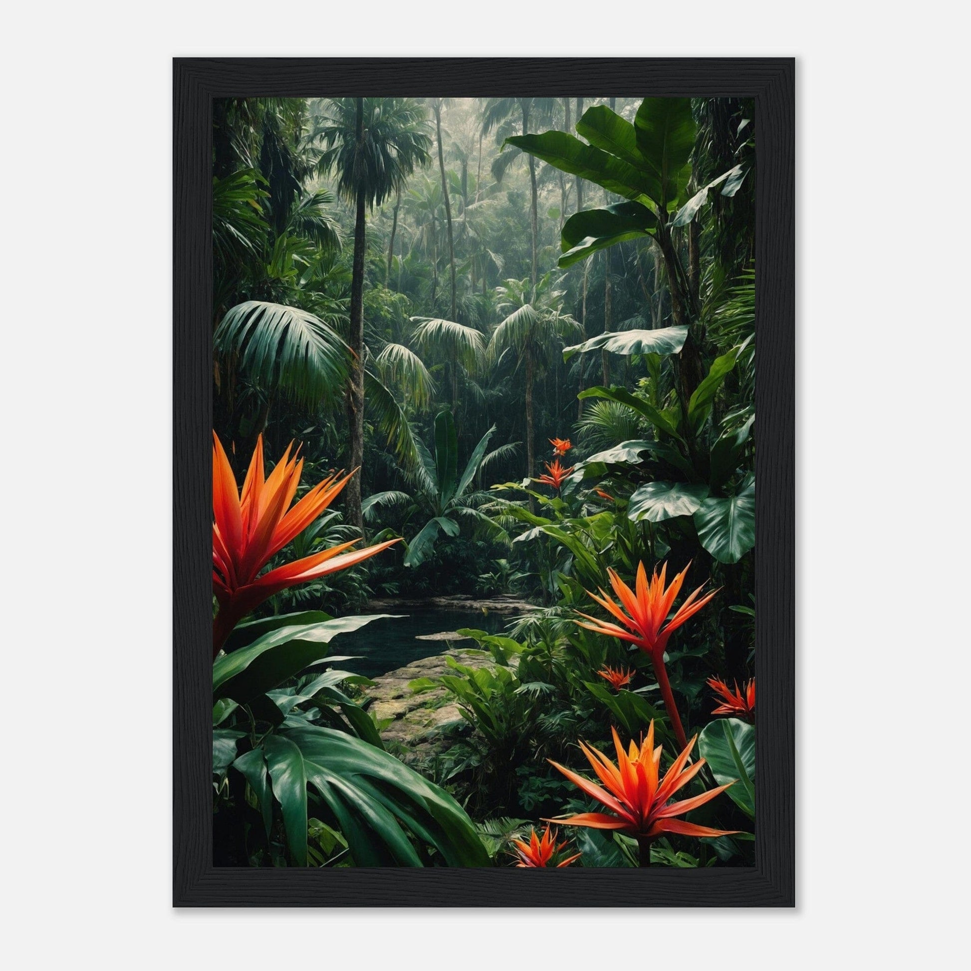 Premium Matte Paper Wooden Framed Poster - Exklusive Kunst in stilvollen Holzrahmen Print Material Modern Masterpieces A4 21x29.7 cm / 8x12″ Black frame 