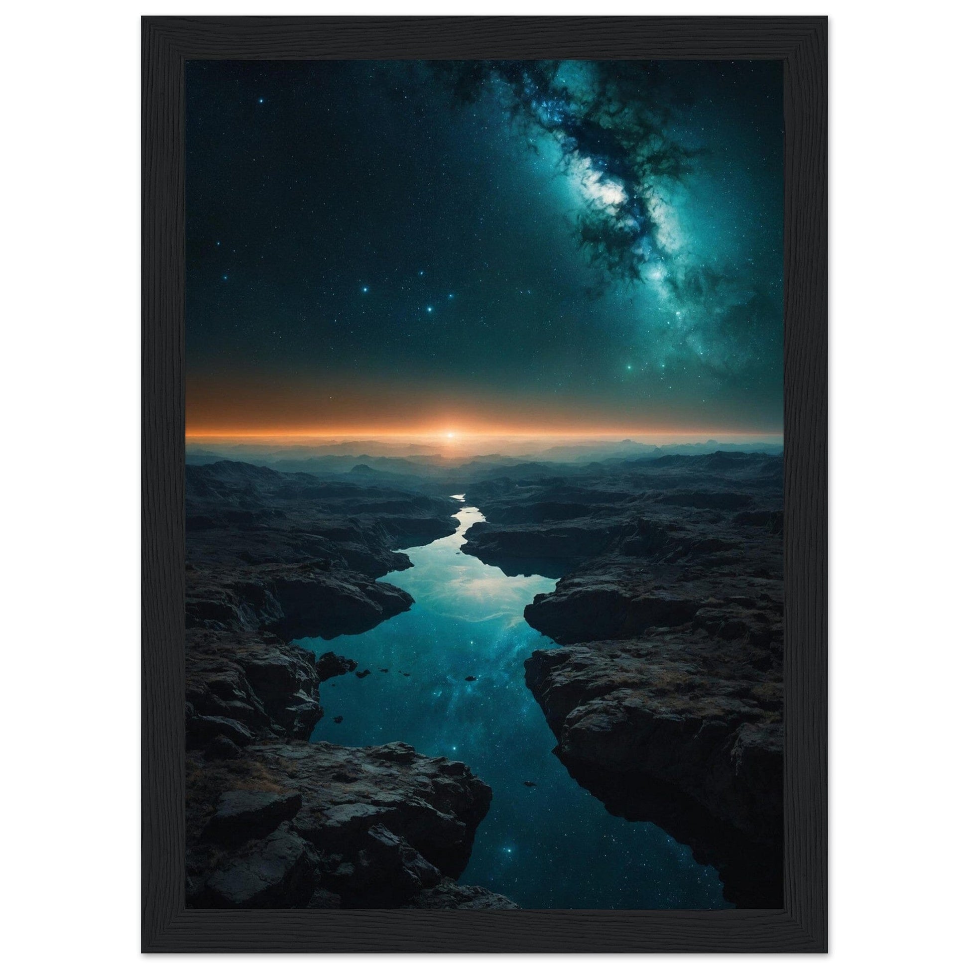 Premium Matte Paper Wooden Framed Poster - Exklusive Kunst in stilvollen Holzrahmen Print Material Modern Masterpieces A4 21x29.7 cm / 8x12″ Black frame 