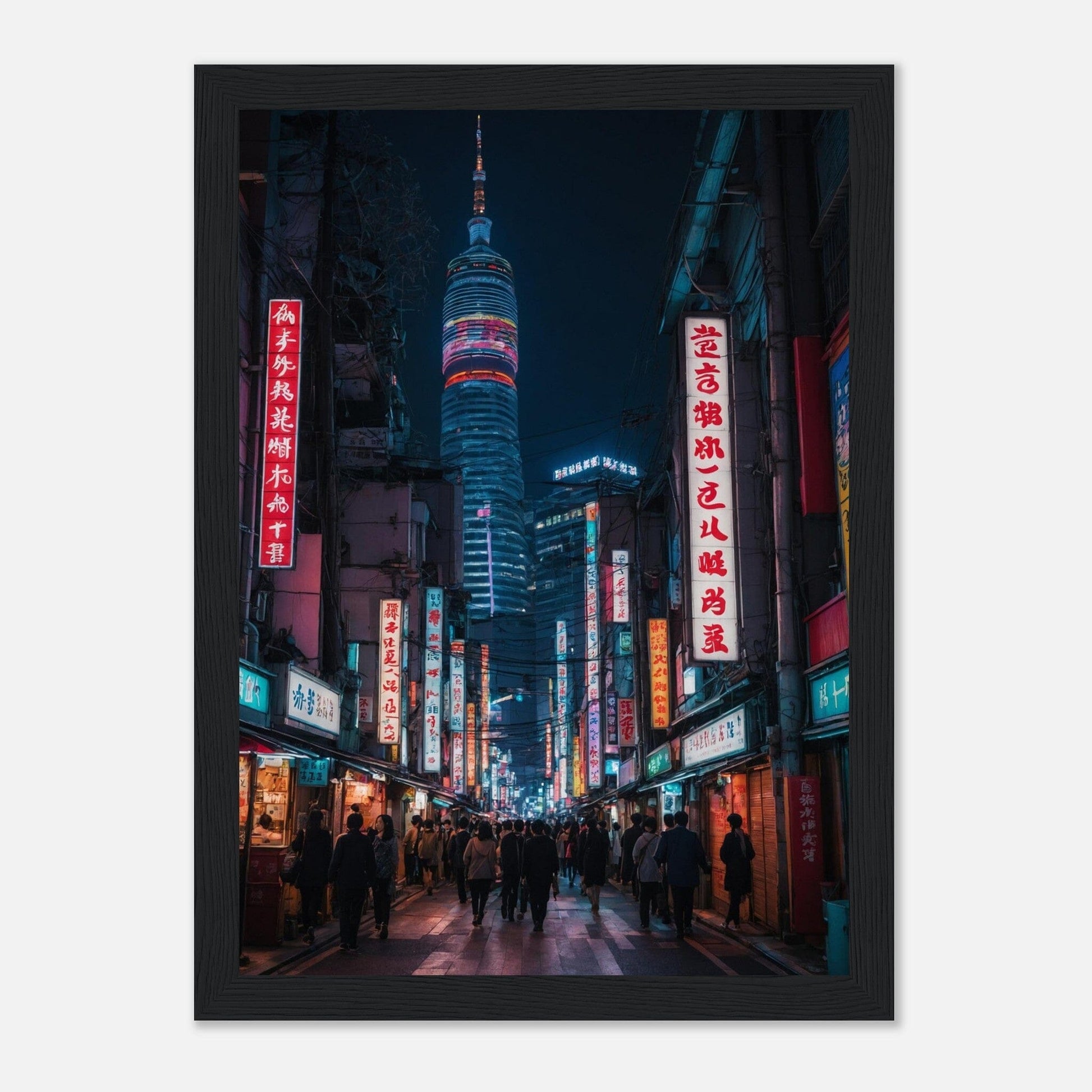 Premium Matte Paper Wooden Framed Poster - Exklusive Kunst in stilvollen Holzrahmen Print Material Modern Masterpieces A4 21x29.7 cm / 8x12″ Black frame 