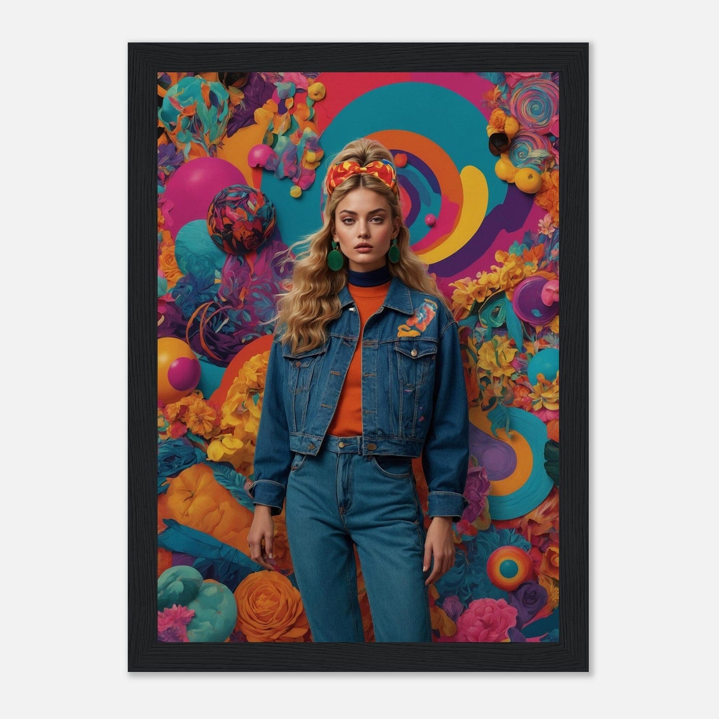 Premium Matte Paper Wooden Framed Poster - Exklusive Kunst in stilvollen Holzrahmen Print Material Modern Masterpieces A4 21x29.7 cm / 8x12″ Black frame 