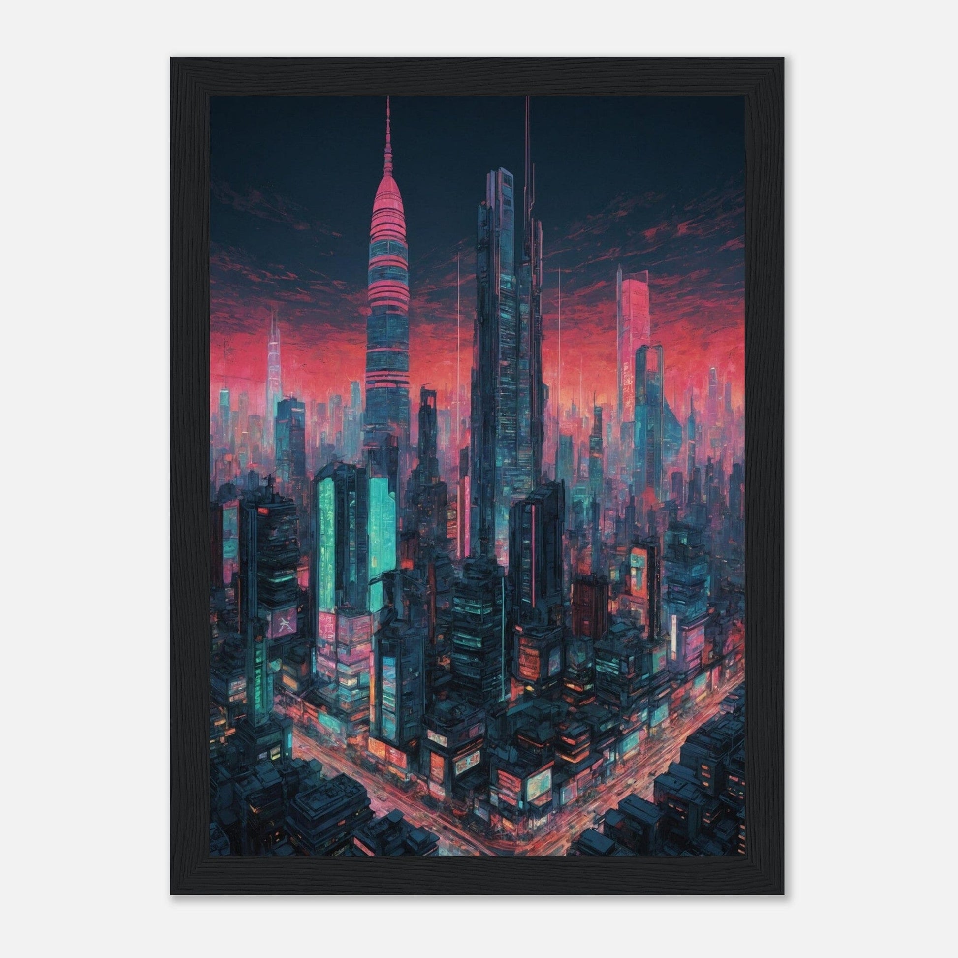 Premium Matte Paper Wooden Framed Poster - Exklusive Kunst in stilvollen Holzrahmen Print Material Modern Masterpieces A4 21x29.7 cm / 8x12″ Black frame 