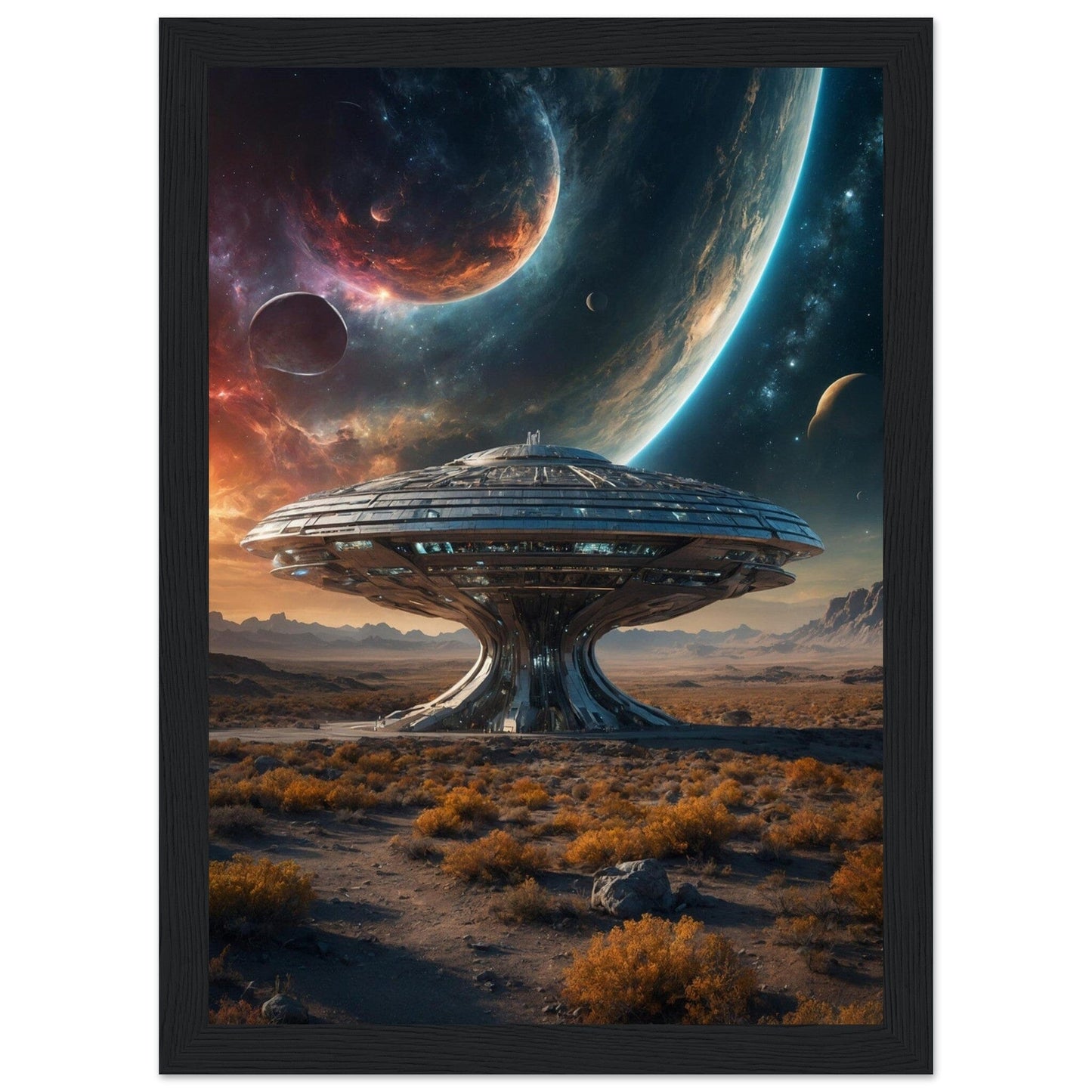 Premium Matte Paper Wooden Framed Poster - Exklusive Kunst in stilvollen Holzrahmen Print Material Modern Masterpieces A4 21x29.7 cm / 8x12″ Black frame 
